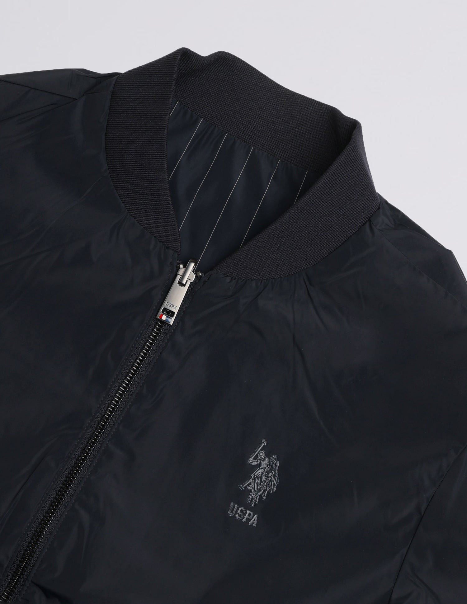 Vertical Striped Bomber Jacket Navy - U.S. Polo Assn. India | Large