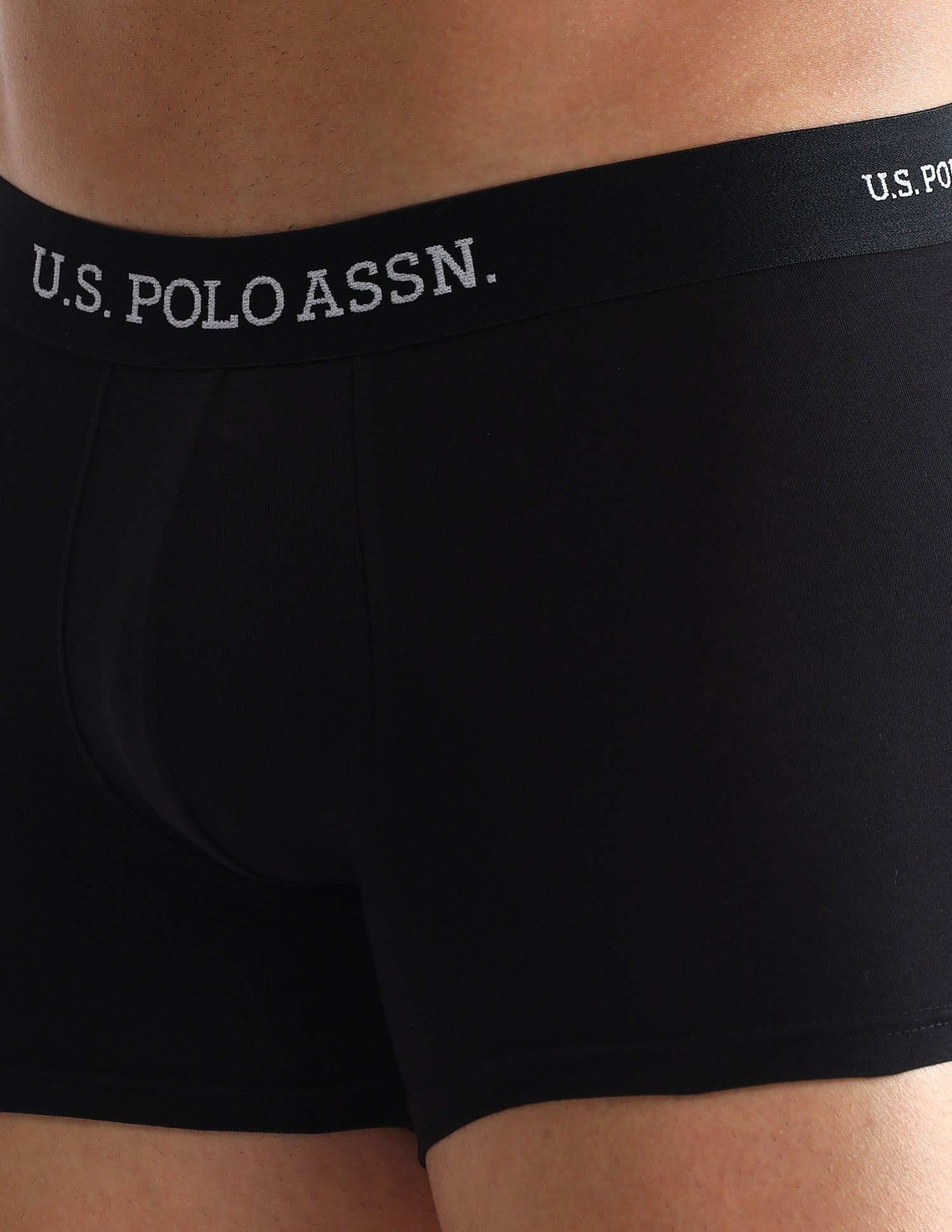 Pack Of 3 Anti-Microbial Underwear Trunks - OET14-NGN-P3 Navy, Iron Gate and Black - U.S. POLO ASSN. | Large