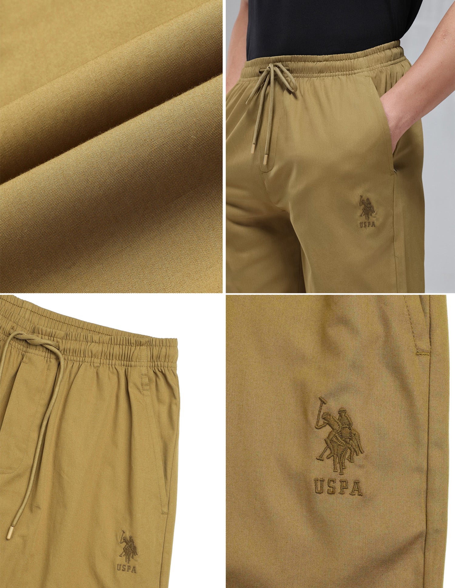 Midrise Pure Cotton OELP1 Pyjamas Dull Gold - U.S. Polo Assn. India | Large