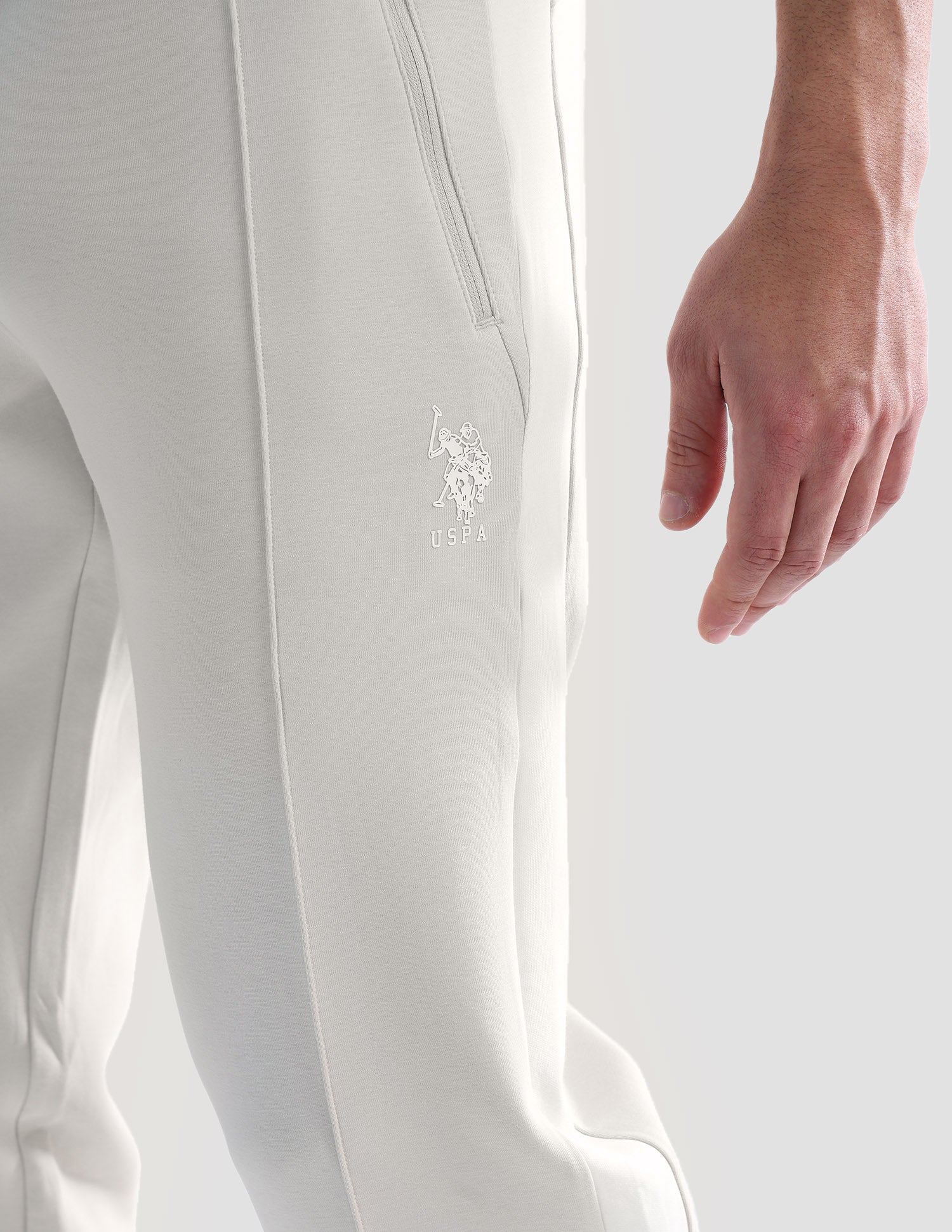 Mid Rise Regular Fit Active Track Pants Beige - U.S. POLO ASSN. | Large