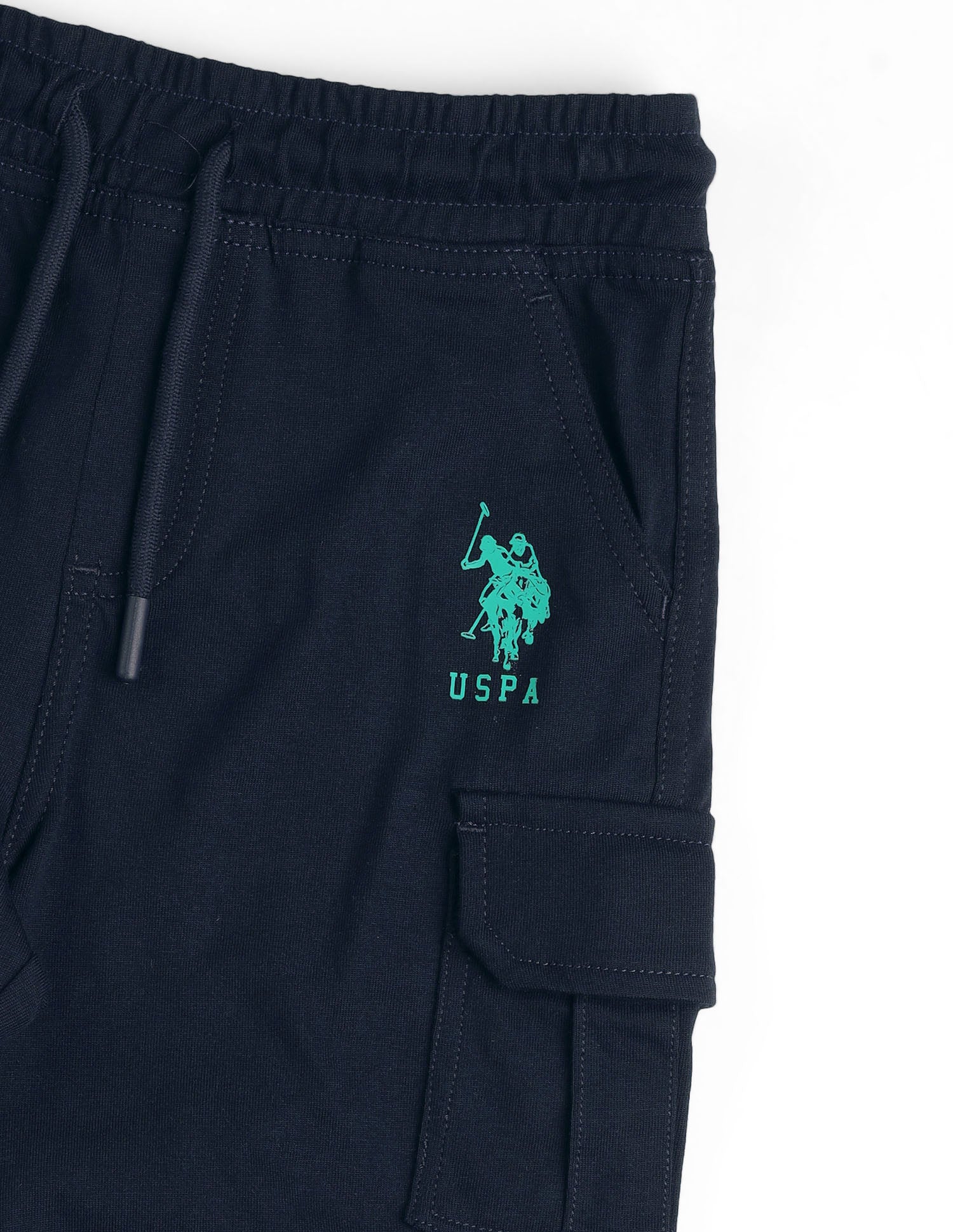 Boys Pure Cotton Solid Shorts Navy - U.S. POLO ASSN. | Large