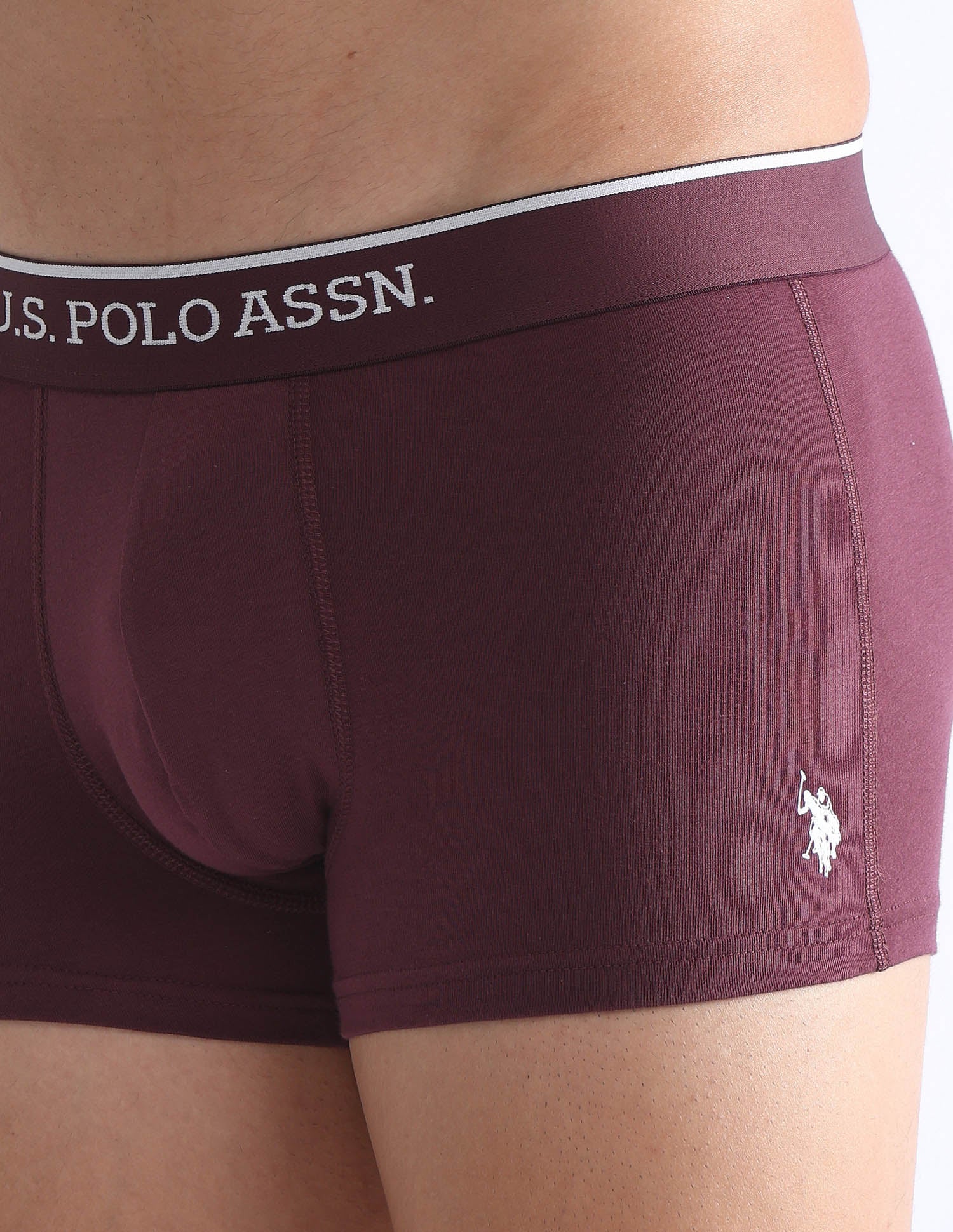 Antibacterial Solid ET004 Trunks - Pack Of 3 Black, Port Royal and Navy - U.S. POLO ASSN. | Large