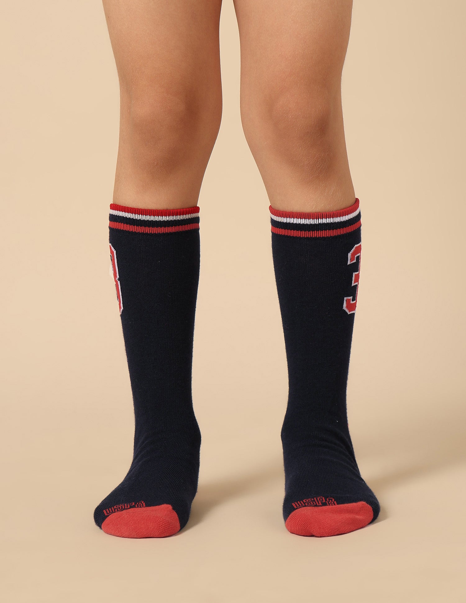 Boys Mid-Calf Length KS003 Socks - Pack Of 3 Skydiver/White/Blue - U.S. POLO ASSN. | Large