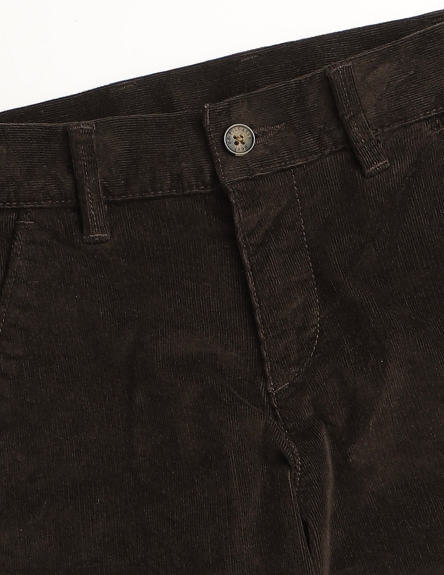 Boys Solid Slim Fit Trousers Dark Brown - U.S. POLO ASSN. | Large