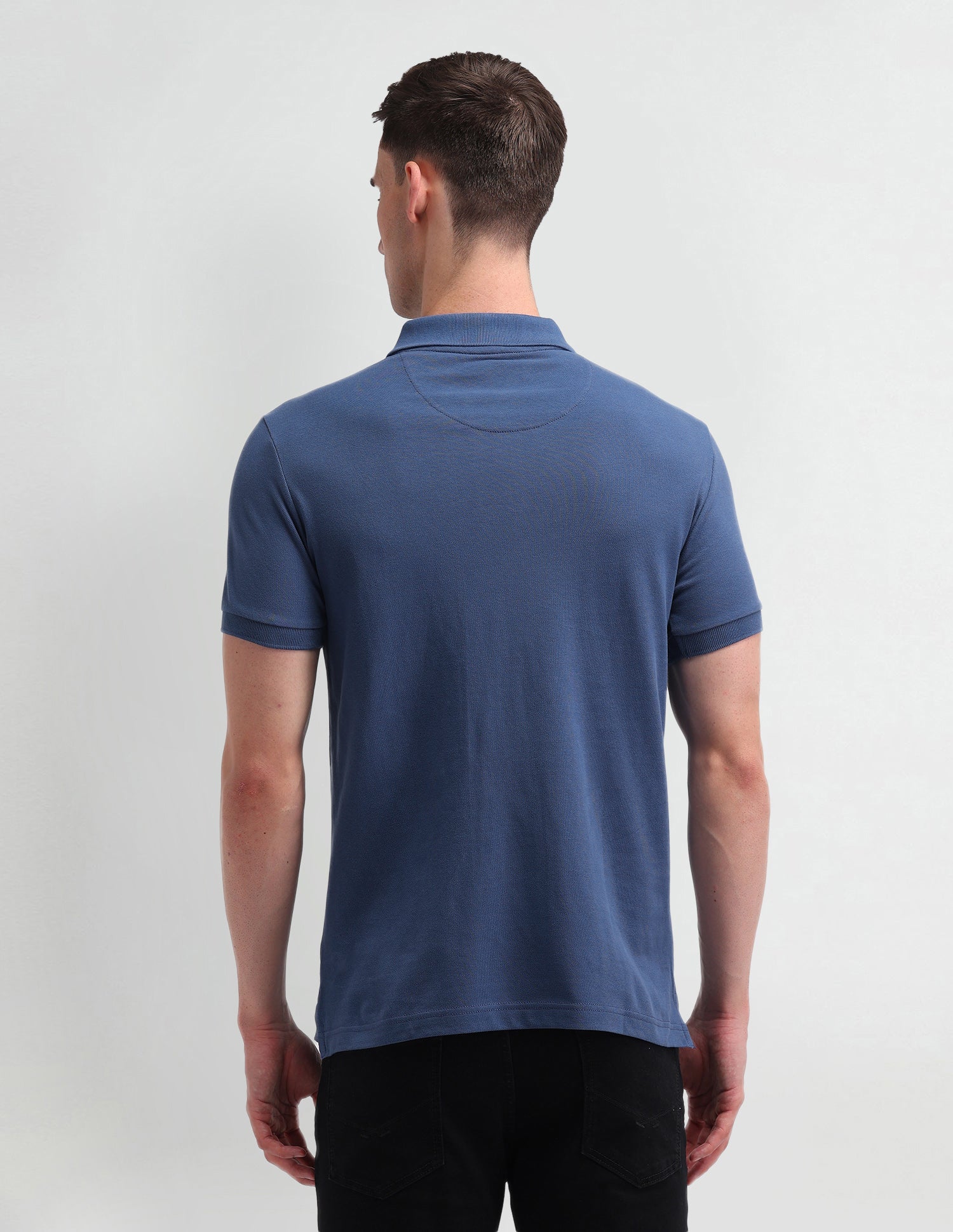 Solid Muscle Fit Polo Shirt Conbalt Blue - U.S. Polo Assn. India | Large