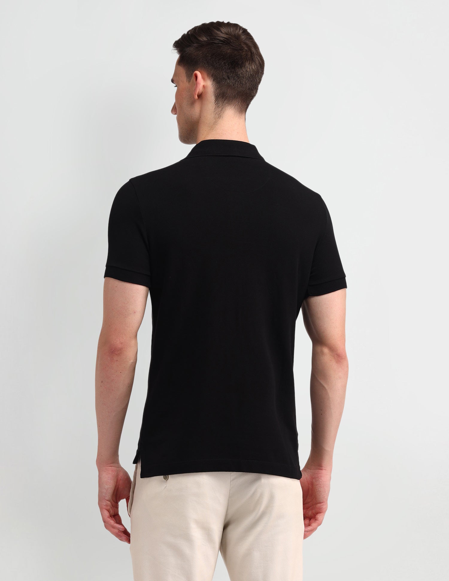 Graphic Printed Muscle Fit Polo Shirt Black - U.S. Polo Assn. India | Large
