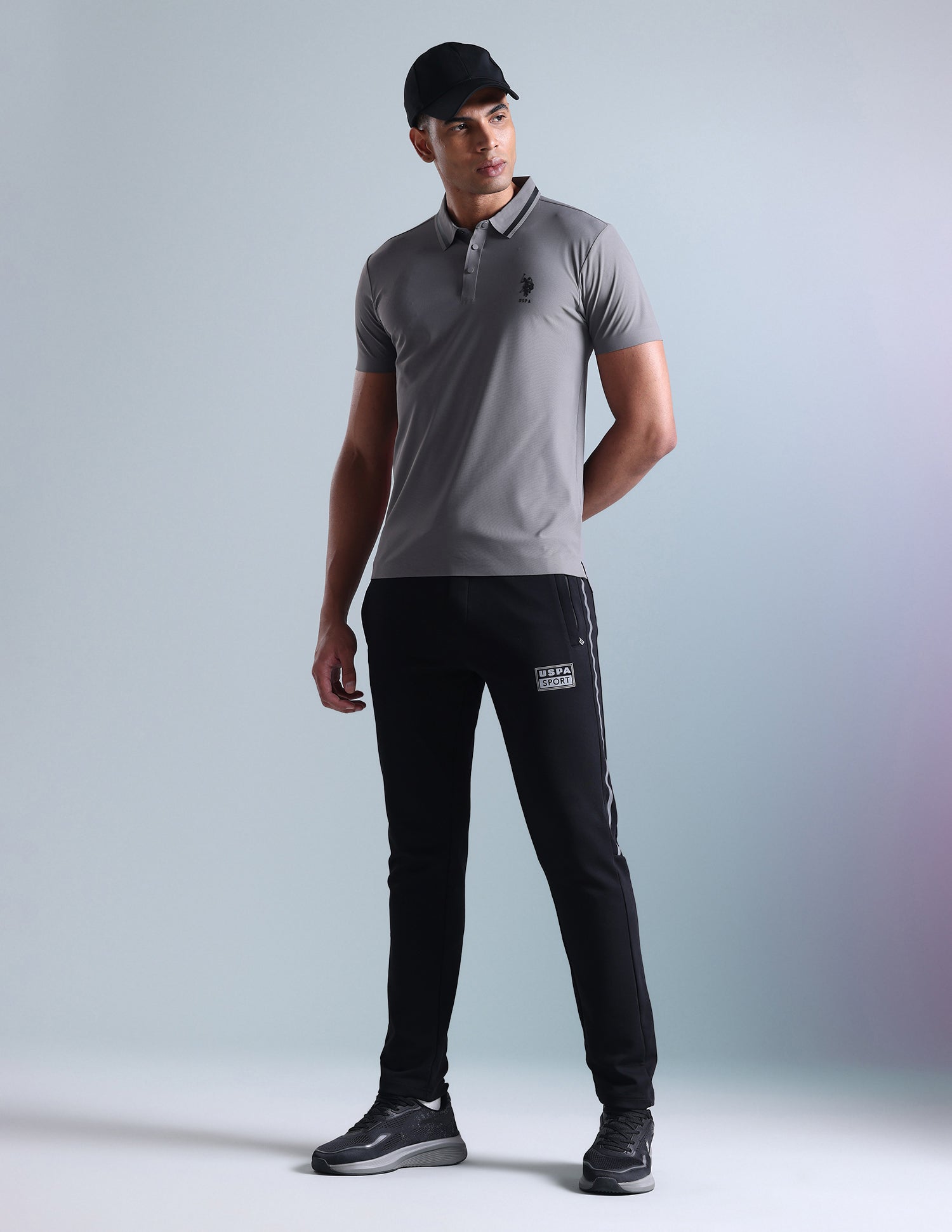 Solid Slim Fit Polo Shirt Grey - U.S. Polo Assn. India | Large