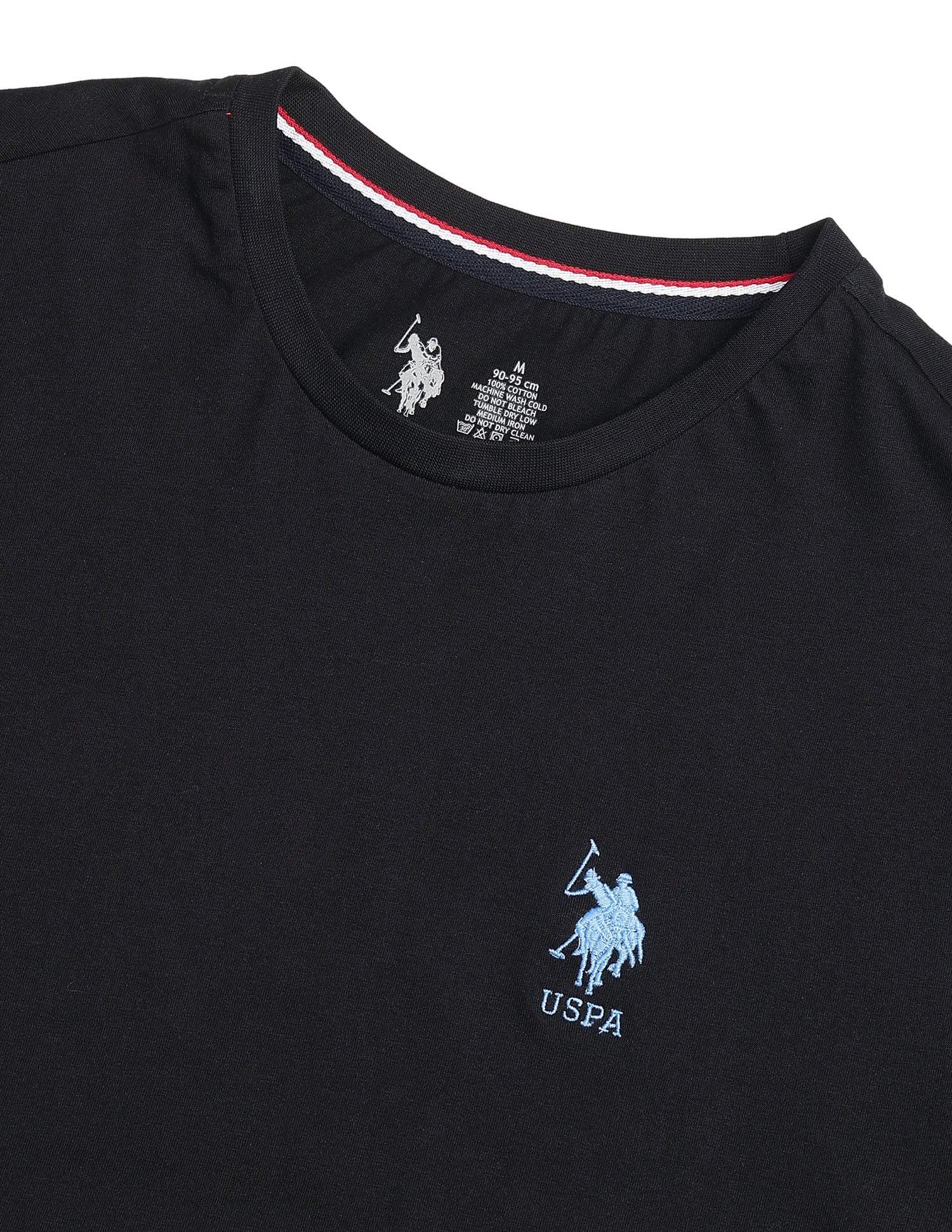 Tonal Logo Cotton 1633 Lounge T-Shirt - Pack Of 2 Blue and Black - U.S. Polo Assn. India | Large
