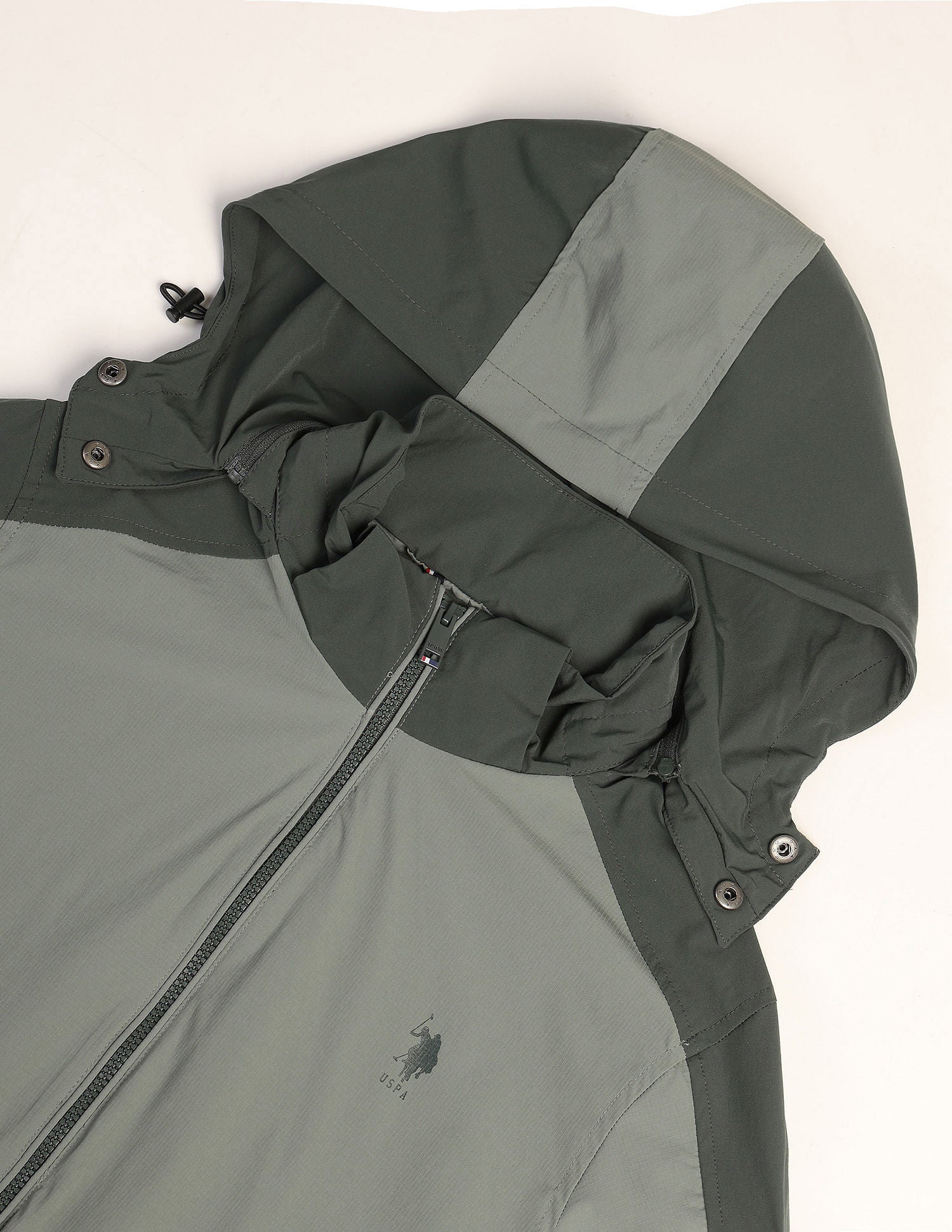 Regular Fit Solid Bomber Jacket Sage Green - U.S. POLO ASSN. | Large