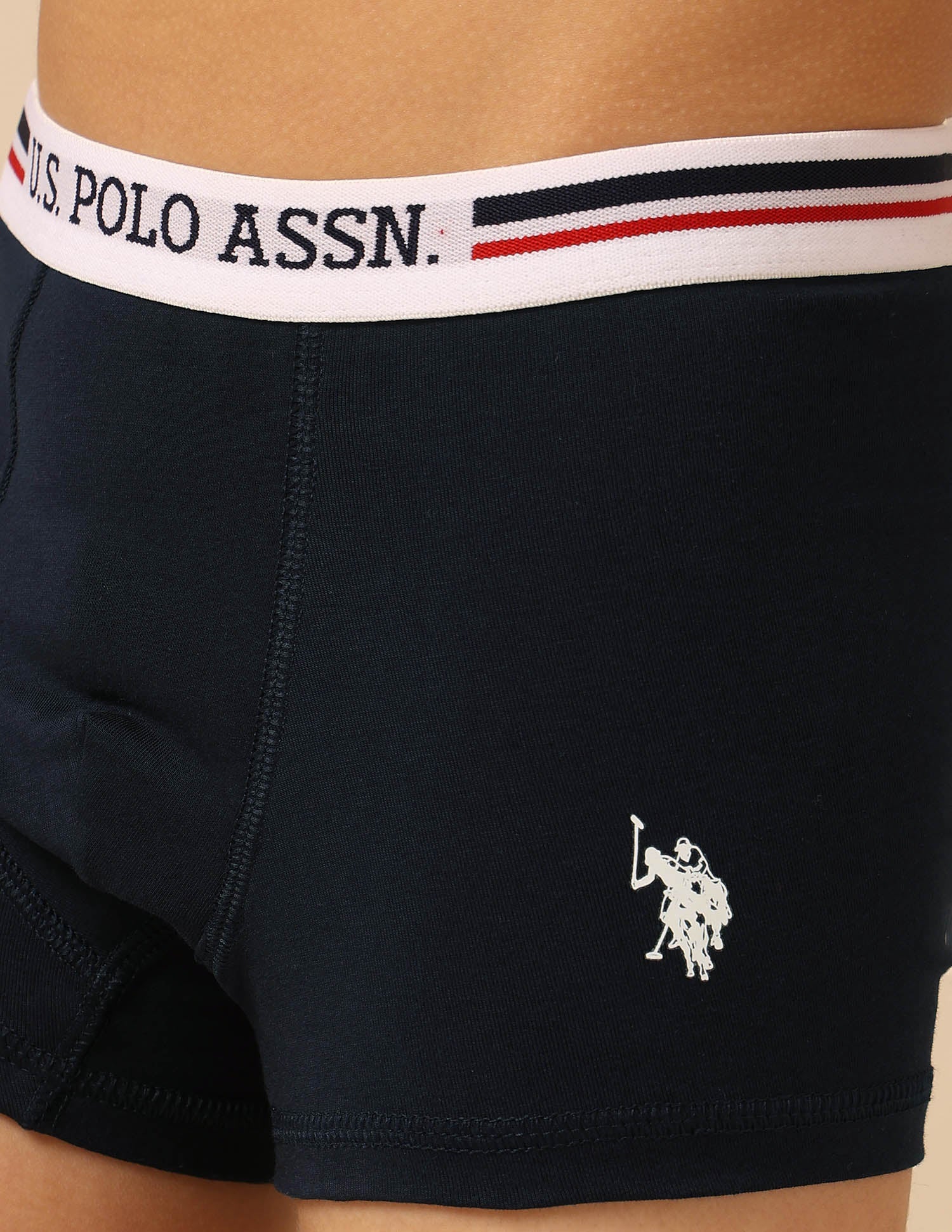 Boys Moisture Wicking Briefs - Pack Of 3 White/Navy/Power Blue - U.S. POLO ASSN. | Large