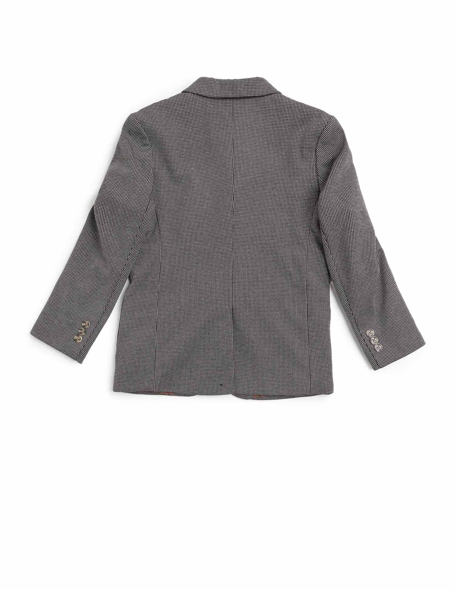 Boys Solid Regular Fit Blazer Brown - U.S. Polo Assn. India | Large