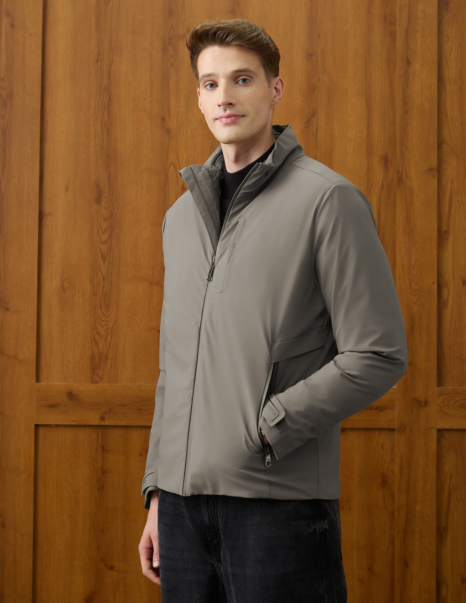 Reversible Equestrian Aisle Theater Jacket Light Brown - U.S. Polo Assn. India | Large