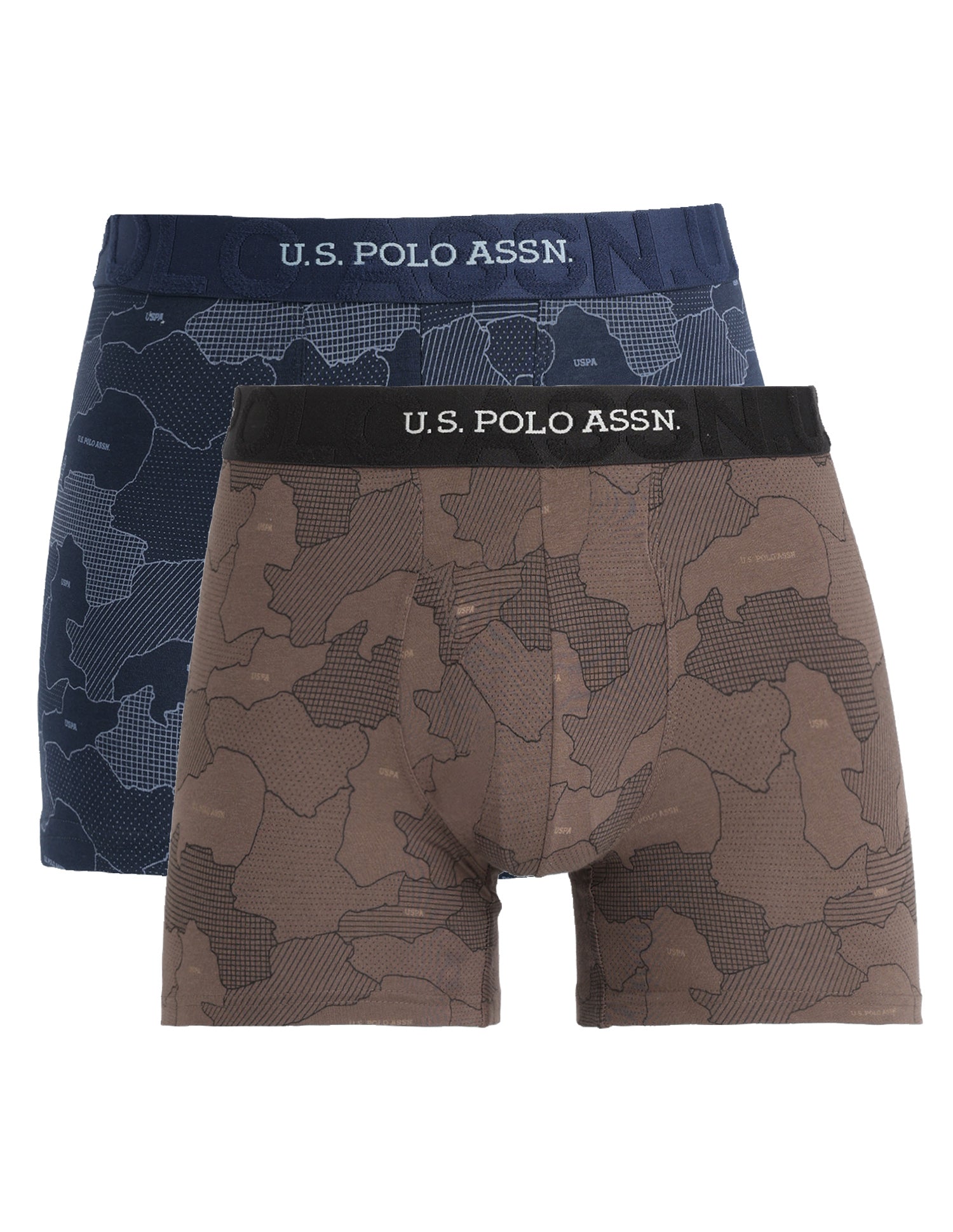 Printed Cotton Stretch Essential OET23 Trunk - Pack Of 2 Oceana/Bracken - U.S. Polo Assn. India | Large