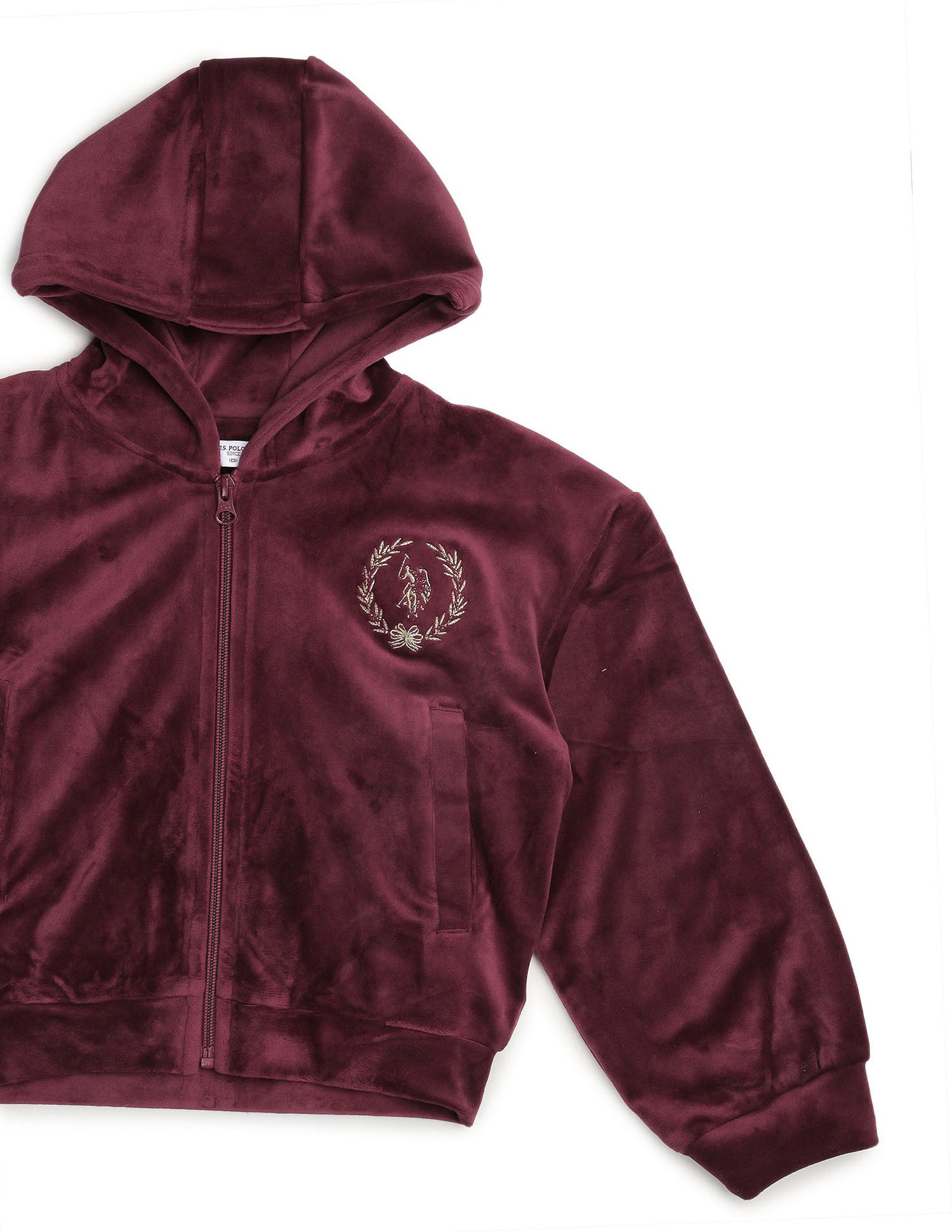 Solid Regular Fit Sweatshirt Wine - U.S. Polo Assn. India | Large