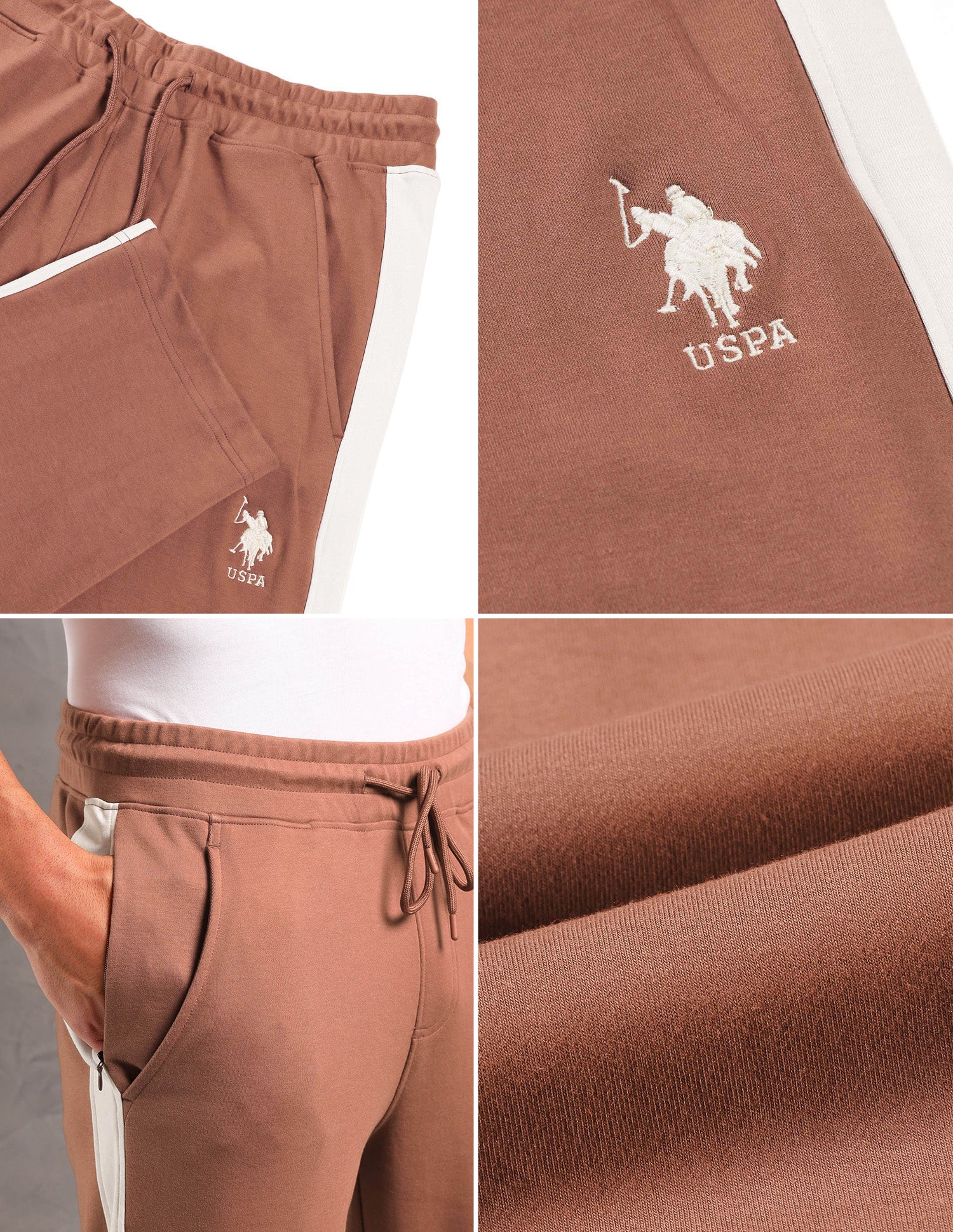 Cotton Rich Solid OR004 Lounge Pants - Pack Of 1 Pink - U.S. POLO ASSN. | Large