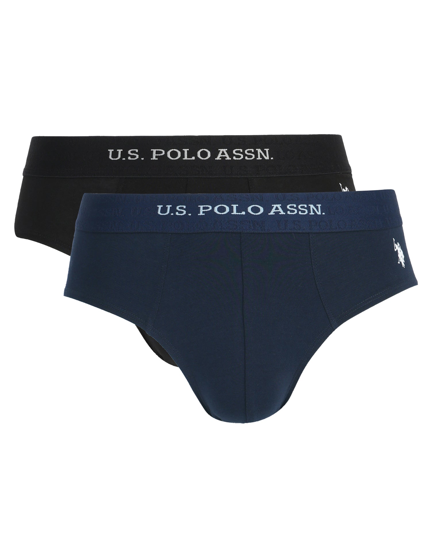 Antibacterial Dual Layered OEB21 Brief - Pack Of 2 Black/Navy - U.S. Polo Assn. India | Large