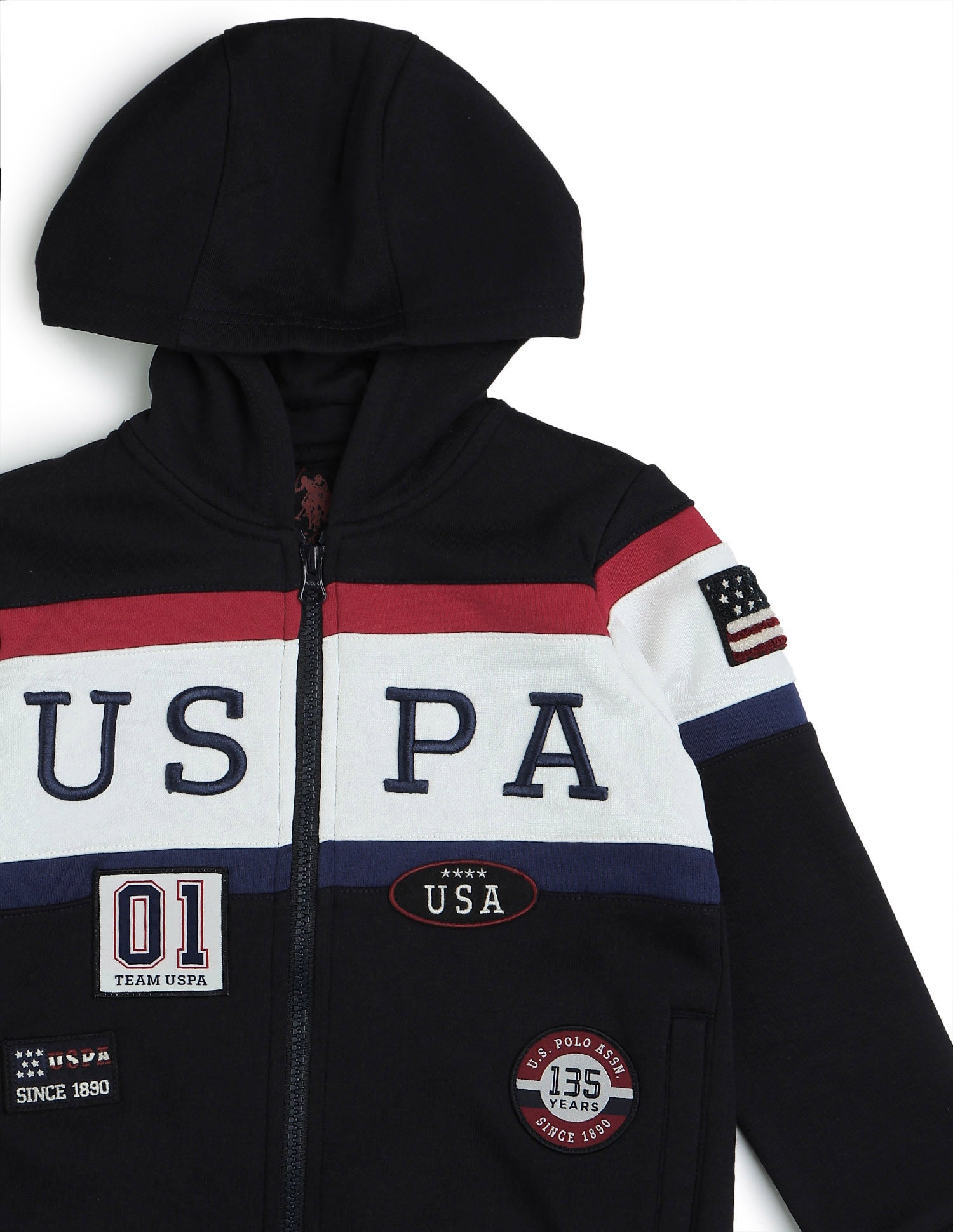 Boys Brand Appliqued Regular Fit Sweatshirt Navy - U.S. POLO ASSN. | Large