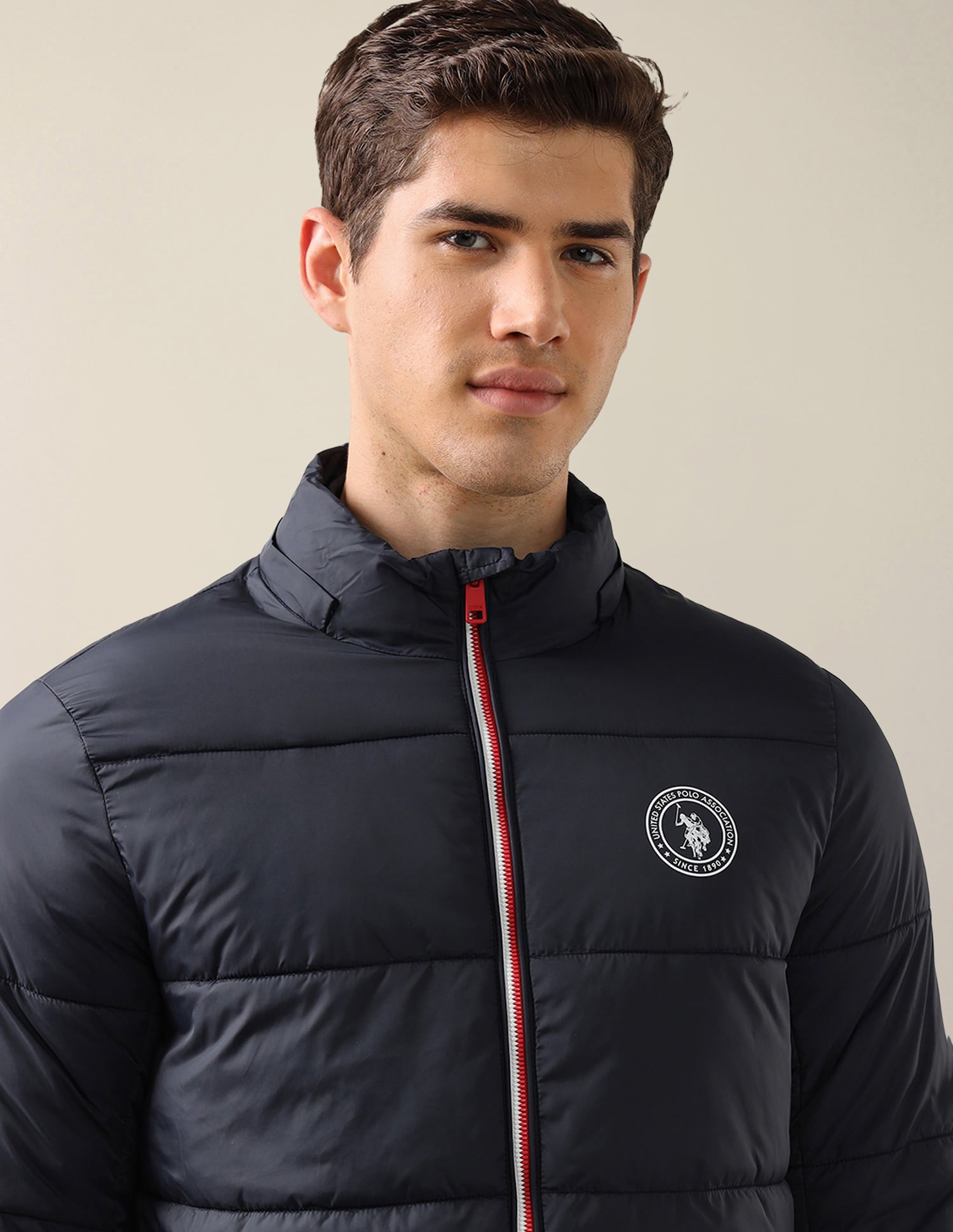 Solid Hooded Jacket Navy - U.S. Polo Assn. India | Large