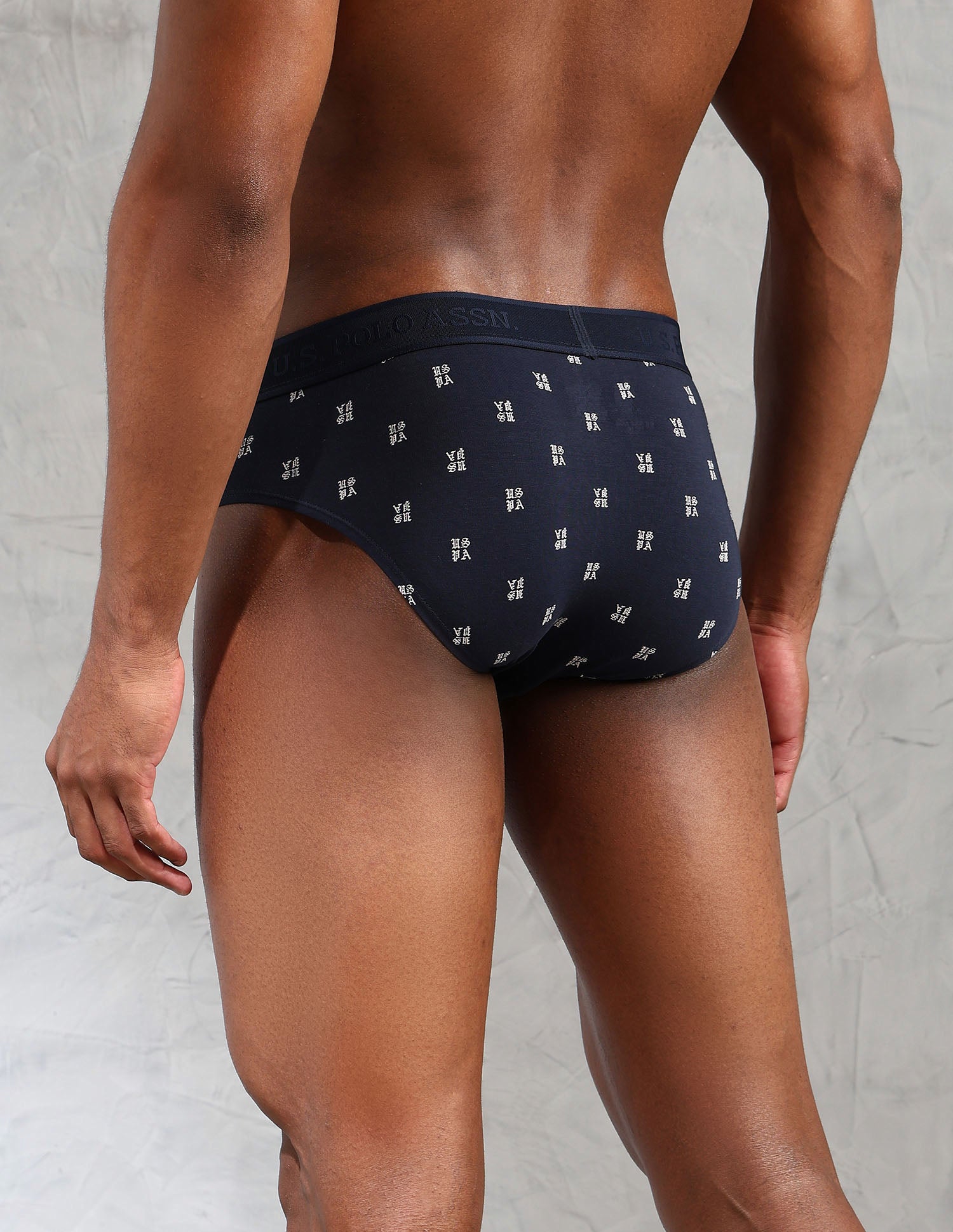 Low Rise Printed OEB16 Briefs - Pack Of 3 Stargazer, Picante and Uspa Navy - U.S. POLO ASSN. | Large