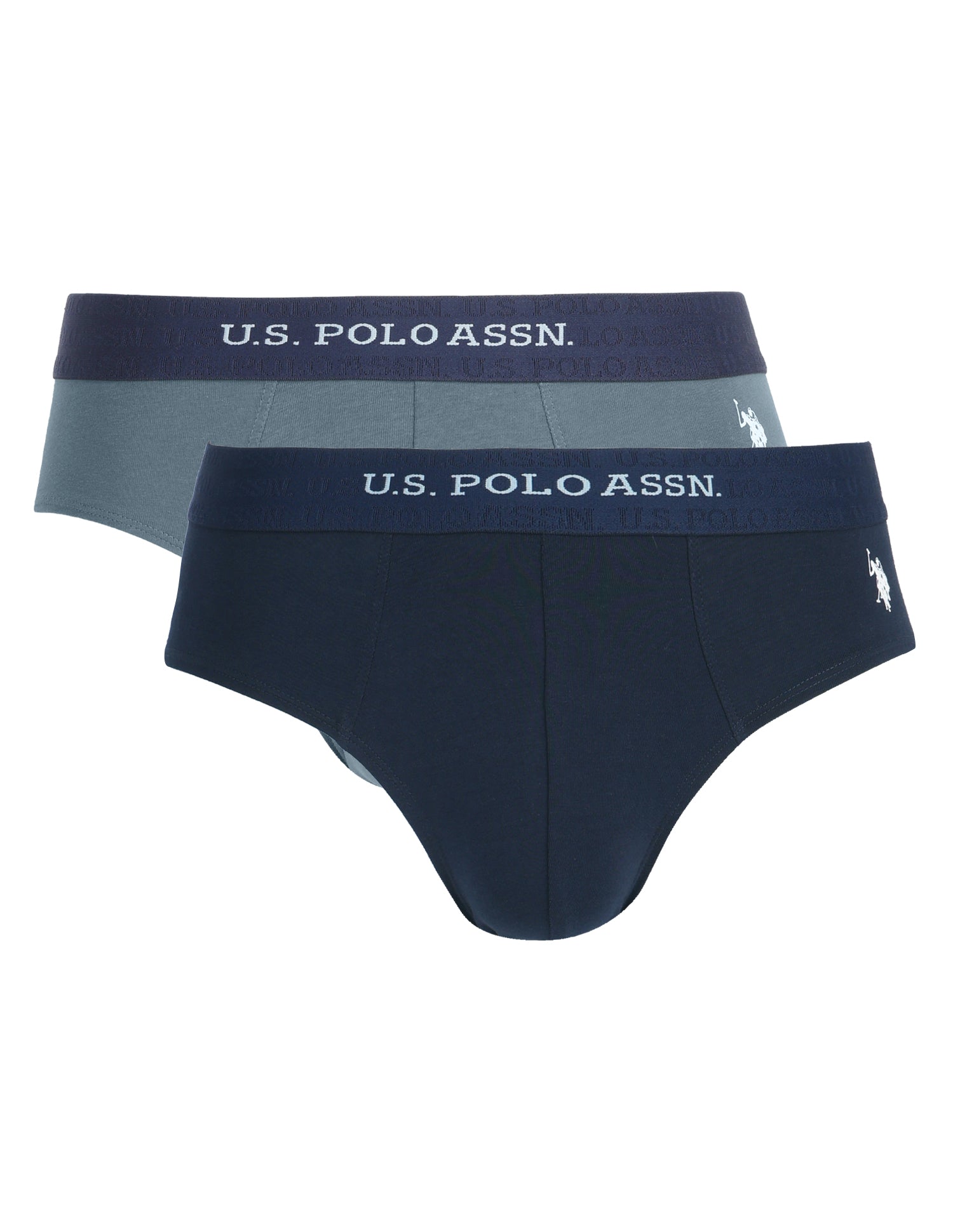 Antibacterial Dual Layered OEB21 Brief - Pack Of 2 Navy/Stromy Weather - U.S. Polo Assn. India | Large
