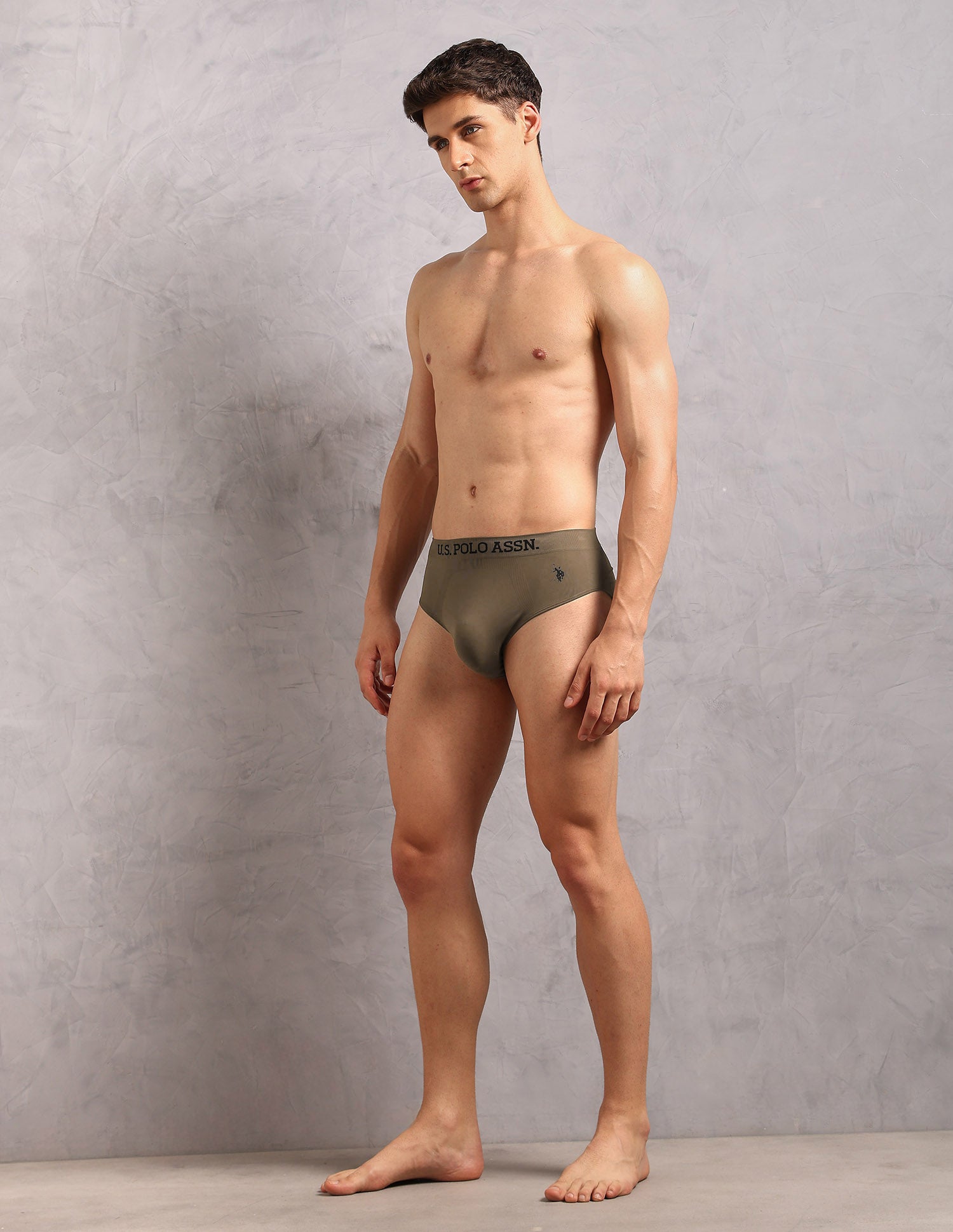 Ultra Stretch Breathable AB003 Briefs - Pack of 1 Brown - U.S. Polo Assn. India | Large