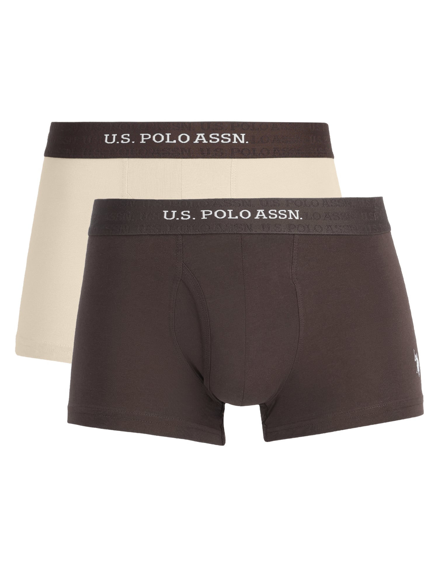 Cotton Stretch Antimicrobial OET21 Trunk - Pack Of 2 Oatmeal/Mulch - U.S. Polo Assn. India | Large