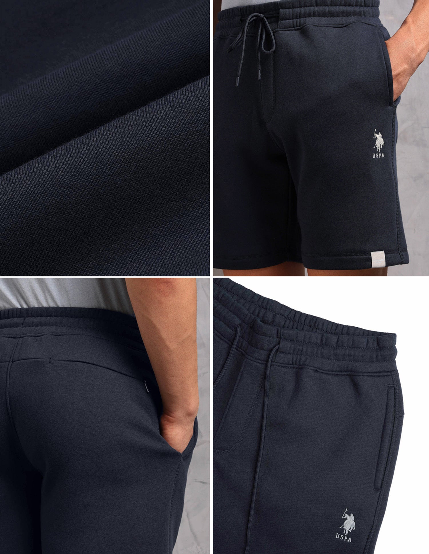 Cotton Terry OES10 Lounge Shorts - Pack Of 1 Light Blue - U.S. POLO ASSN. | Large