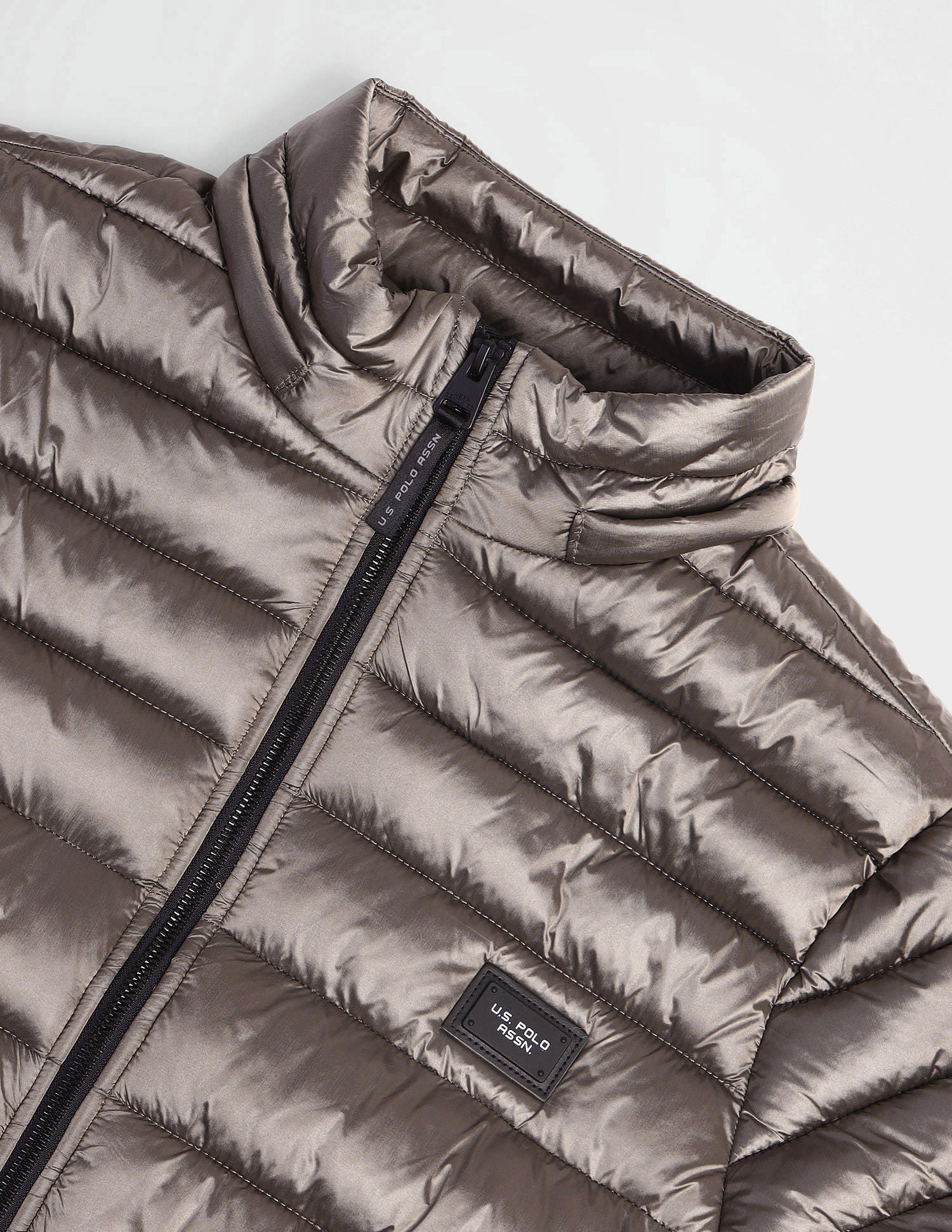 Regular Fit Solid Padded Jacket Mousse - U.S. POLO ASSN. | Large