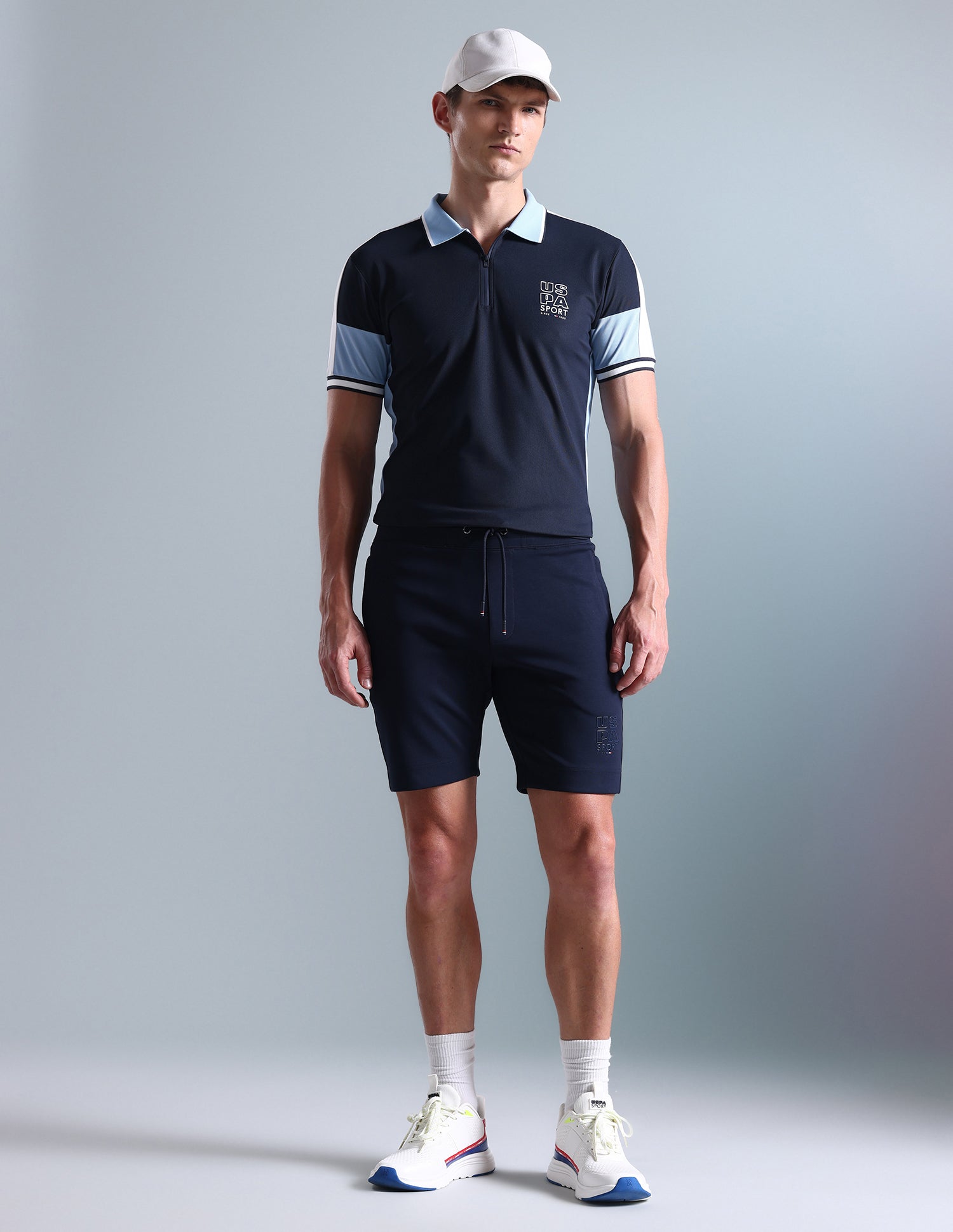 Colour Block Slim Polo Shirt Navy - U.S. Polo Assn. India | Large