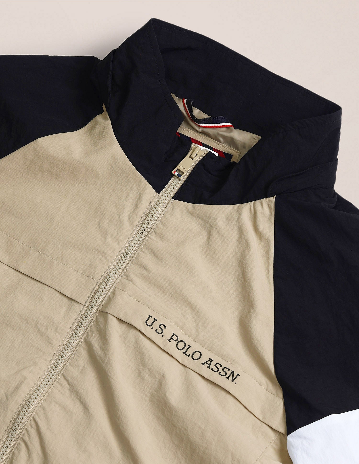 Regular Fit Solid Padded Jacket Black - U.S. POLO ASSN. | Large