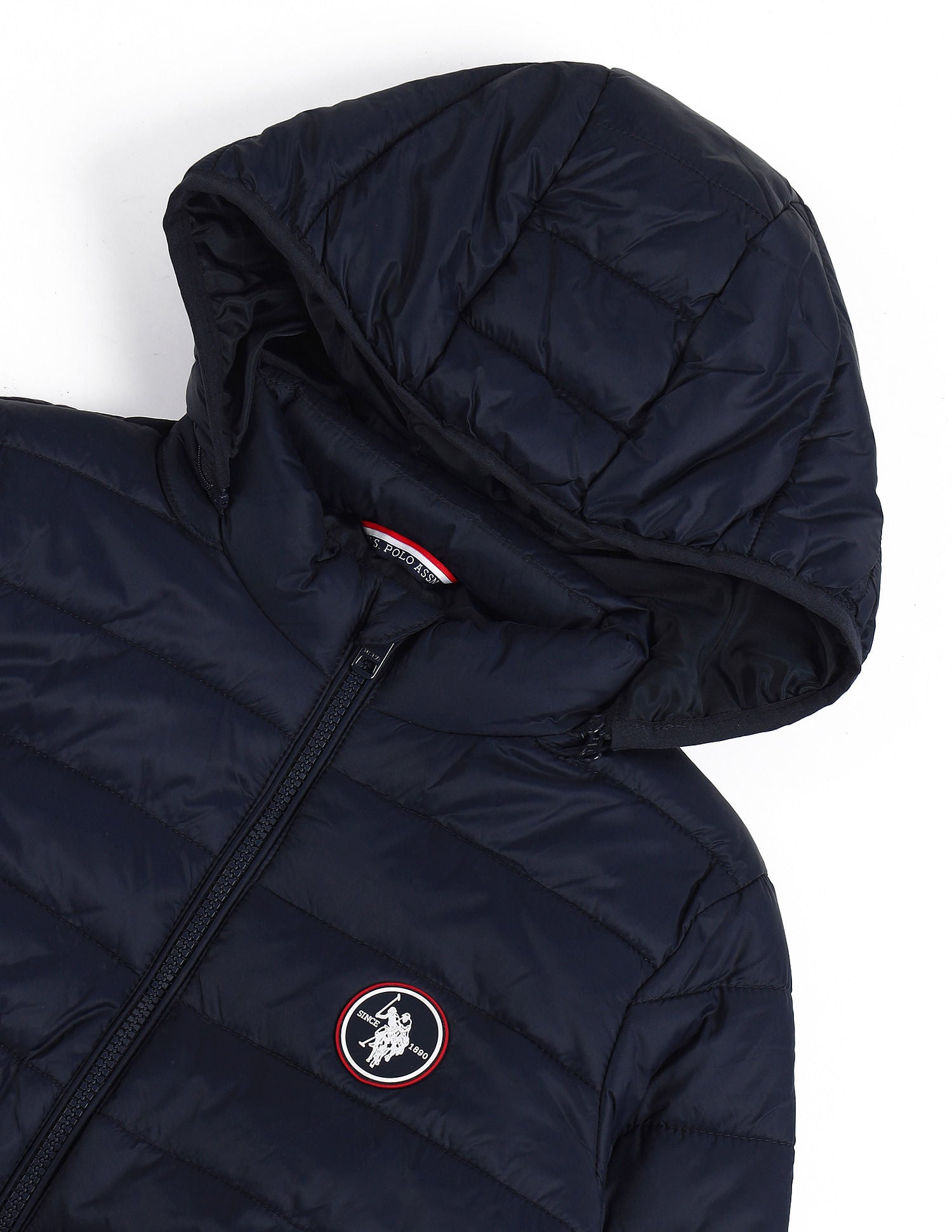 Boys Solid Hooded Jacket Mens Navy - U.S. POLO ASSN. | Large