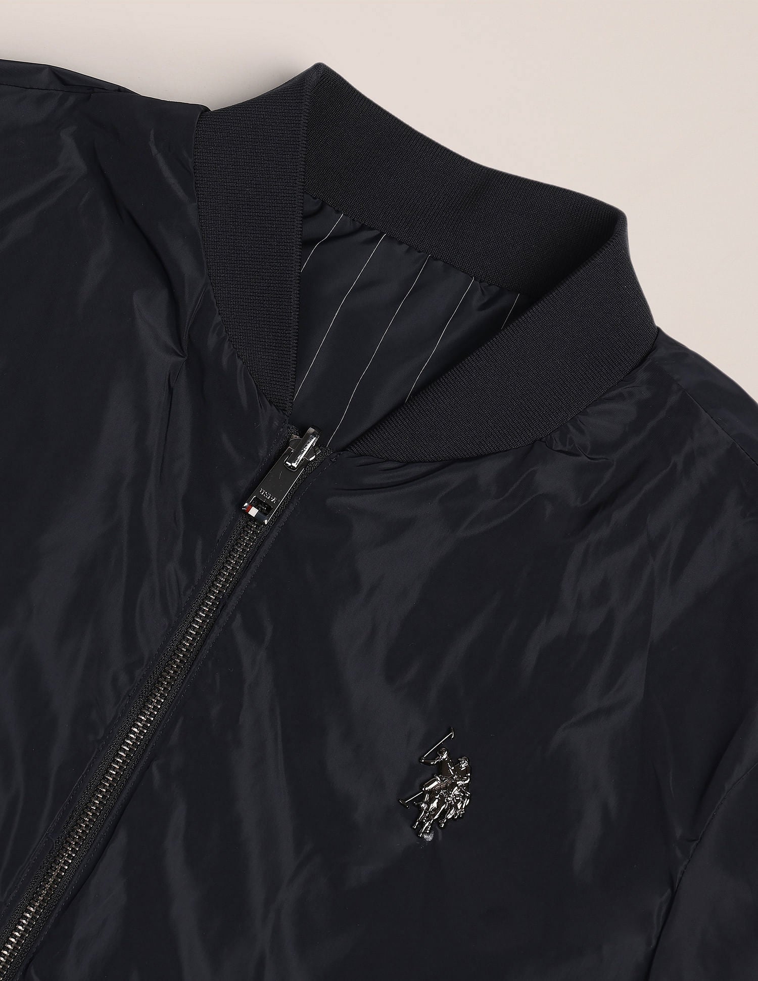 Regular Fit Striped Bomber Jacket Navy - U.S. POLO ASSN. | Large