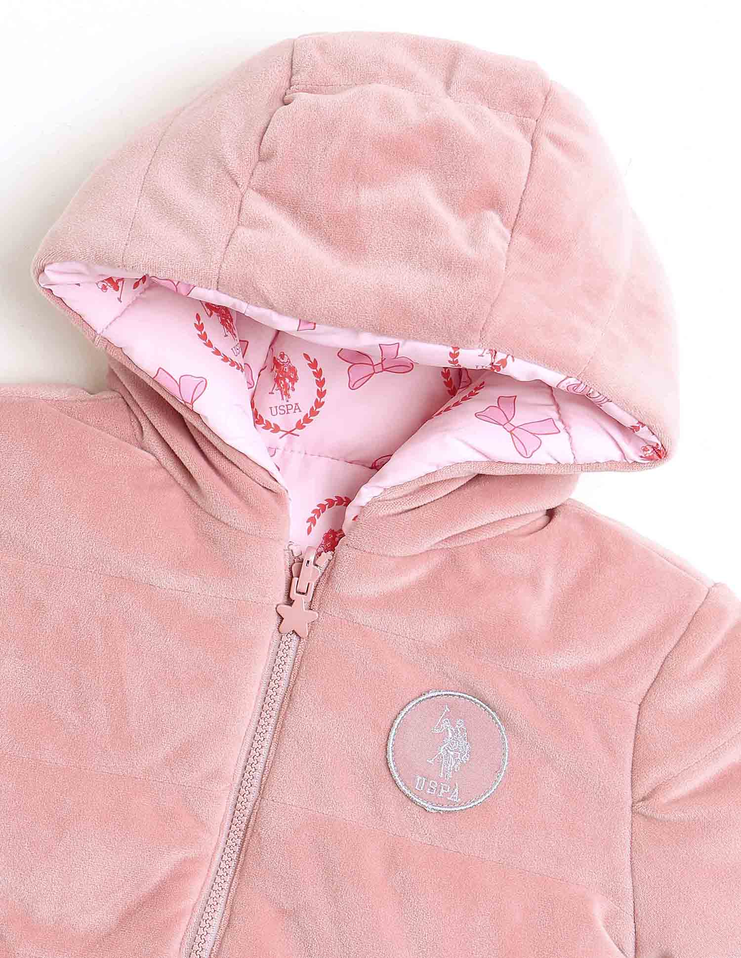 Girls Reversible Regular Fit Jacket Pink - U.S. Polo Assn. India | Large