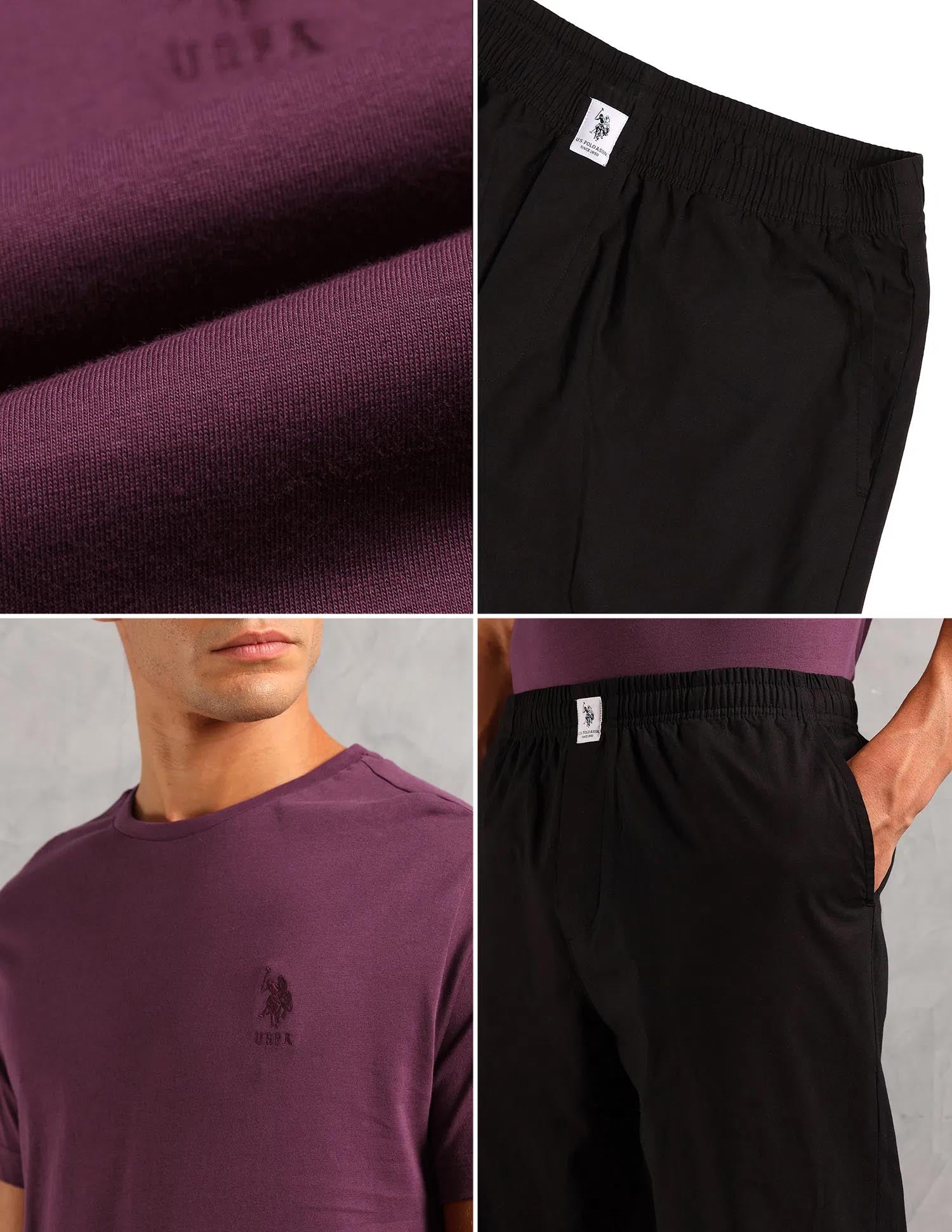 Solid Pure Cotton Sleep Set Navy - U.S. POLO ASSN. | Large