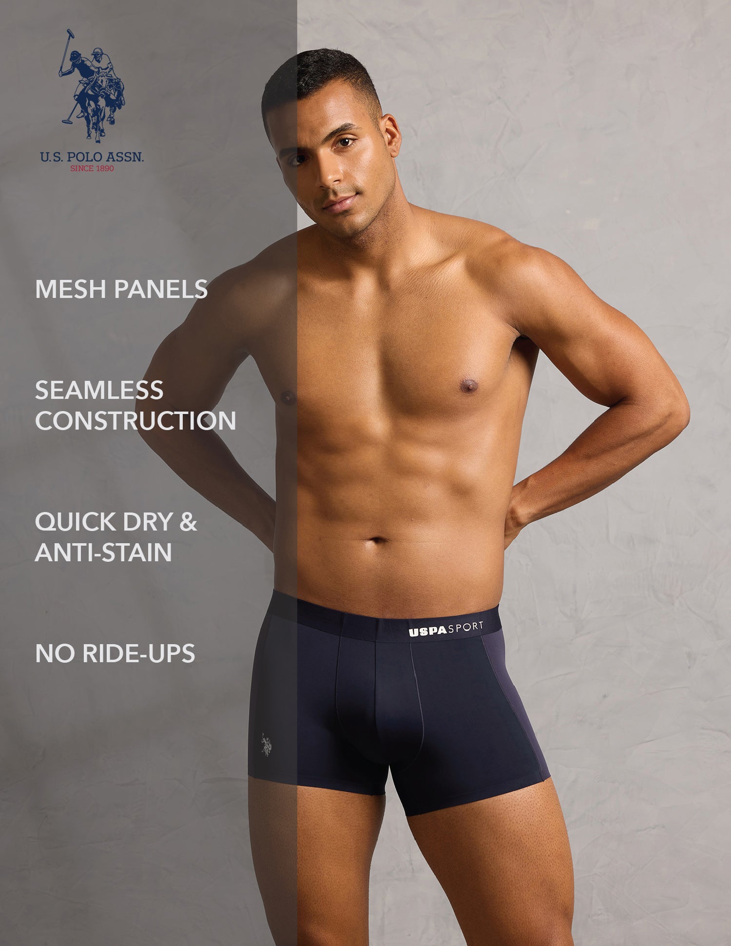 Micro Fibre Seamless High Stretch Trunk Navy - U.S. POLO ASSN. | Large