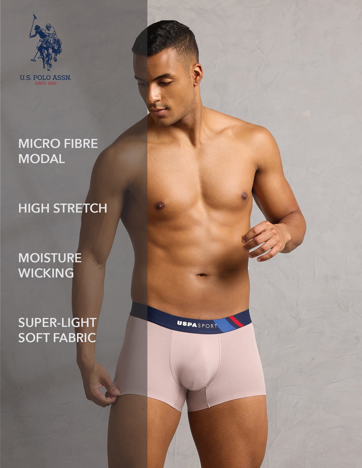 Micro Fibre Super Soft Modal Trunk Beige - U.S. POLO ASSN. | Large