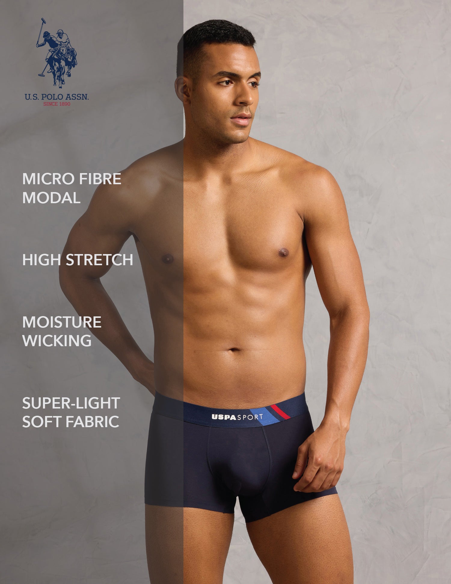 Micro Fibre Super Soft Modal Trunk Navy - U.S. POLO ASSN. | Large