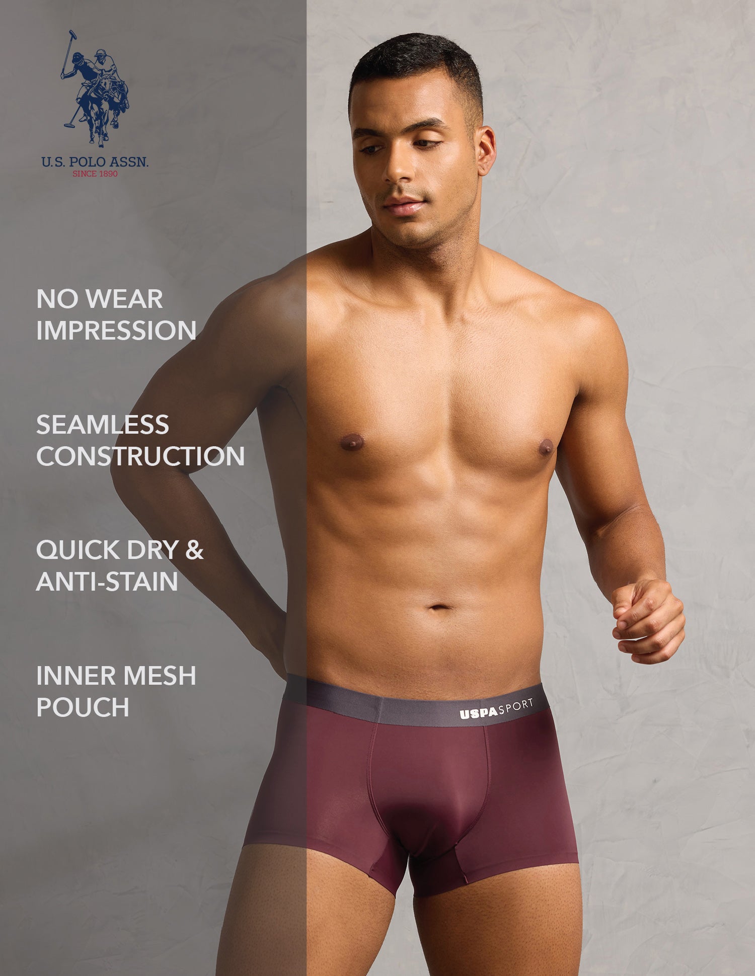 Micro Fibre Seamless Ultra-Light Trunk Port Rayal - U.S. POLO ASSN. | Large