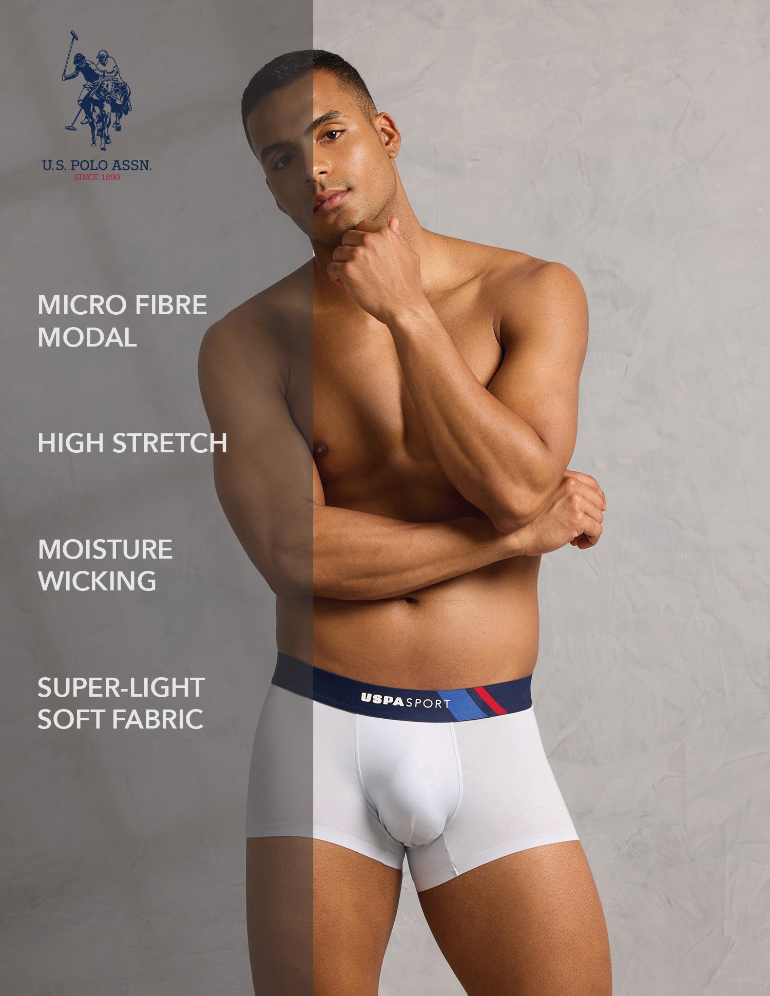 Micro Fibre Super Soft Modal Trunk Clear Sky - U.S. POLO ASSN. | Large