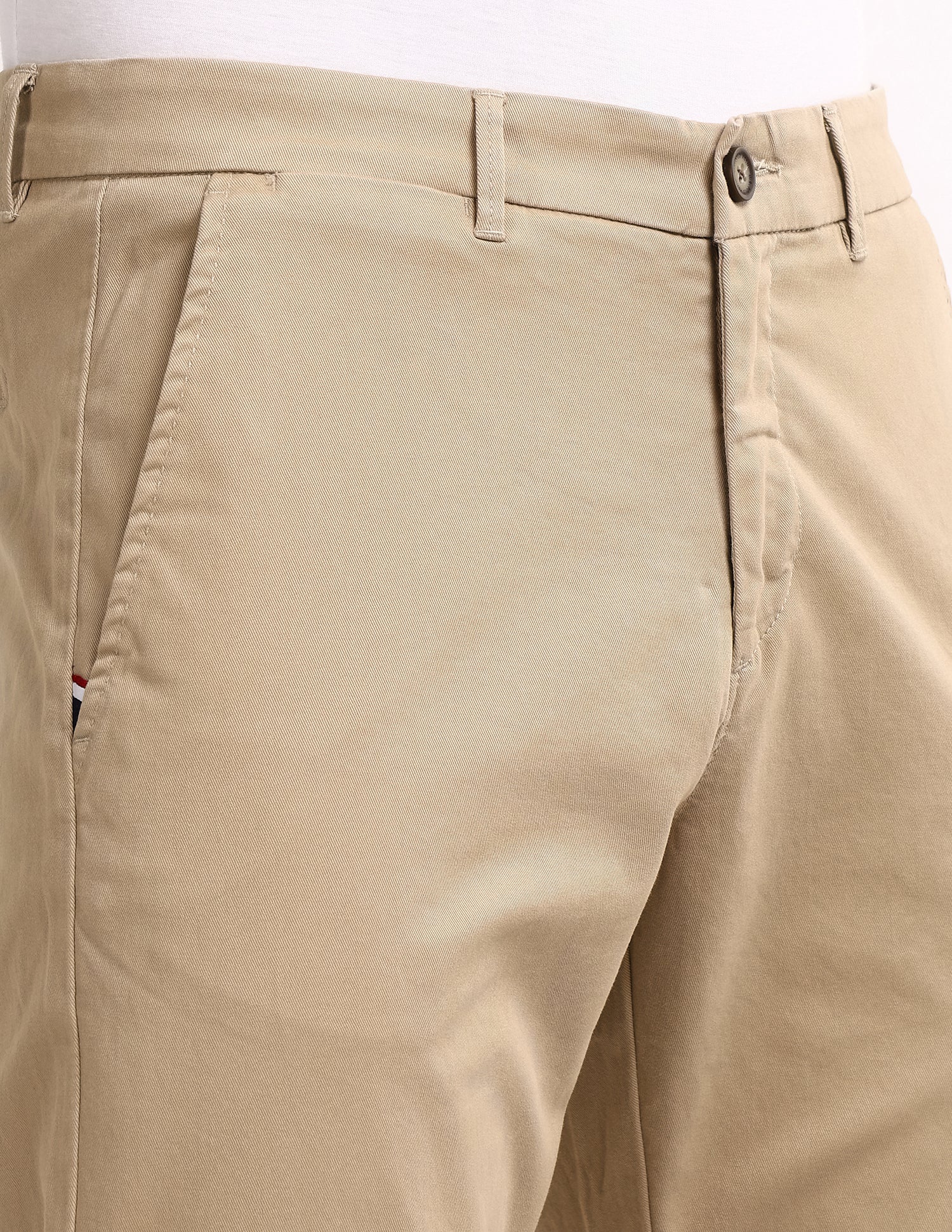 Riley Straight Fit Twill Trousers Khaki - U.S. POLO ASSN. | Large