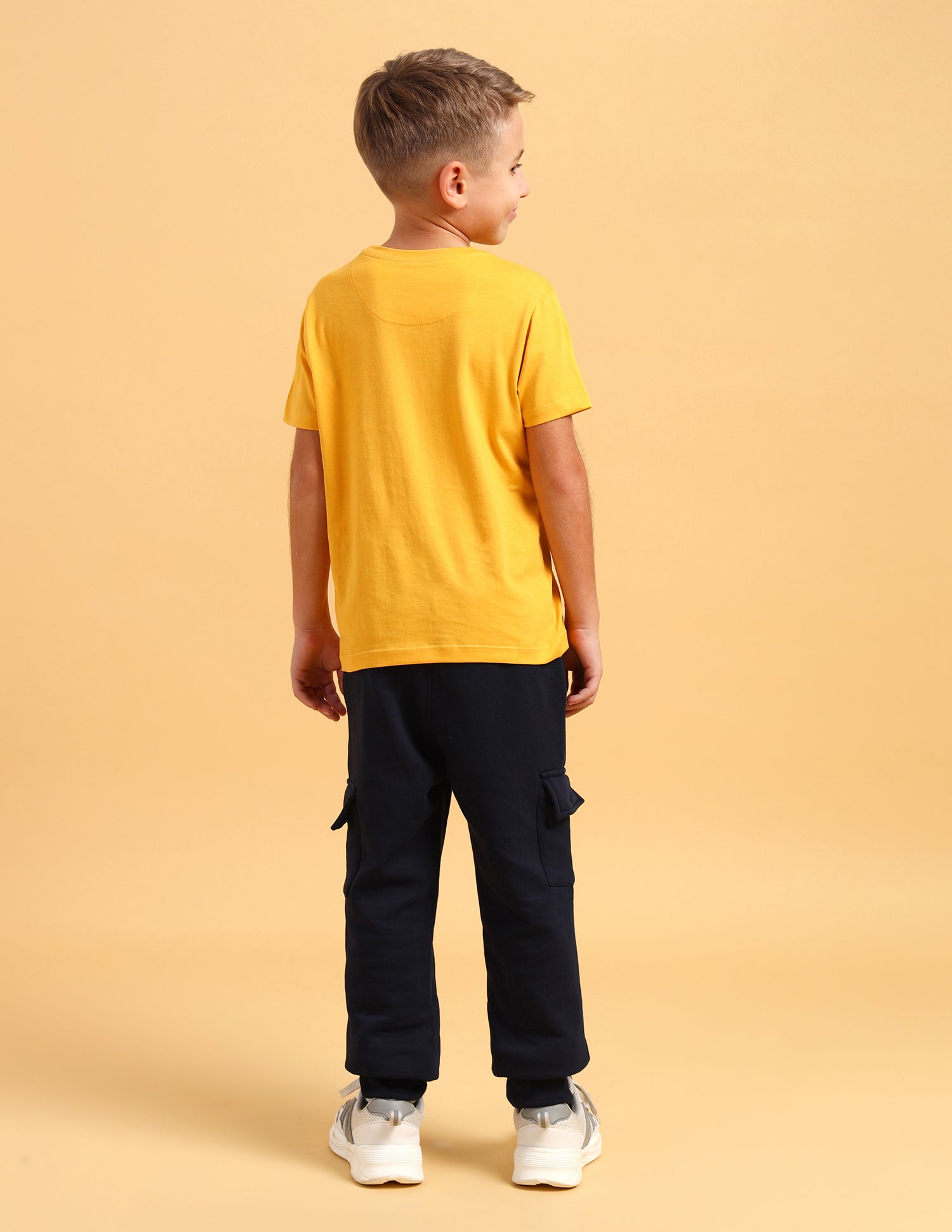 Boys Crew Neck Graphic Printed T-Shirt Gold - U.S. POLO ASSN. | Large