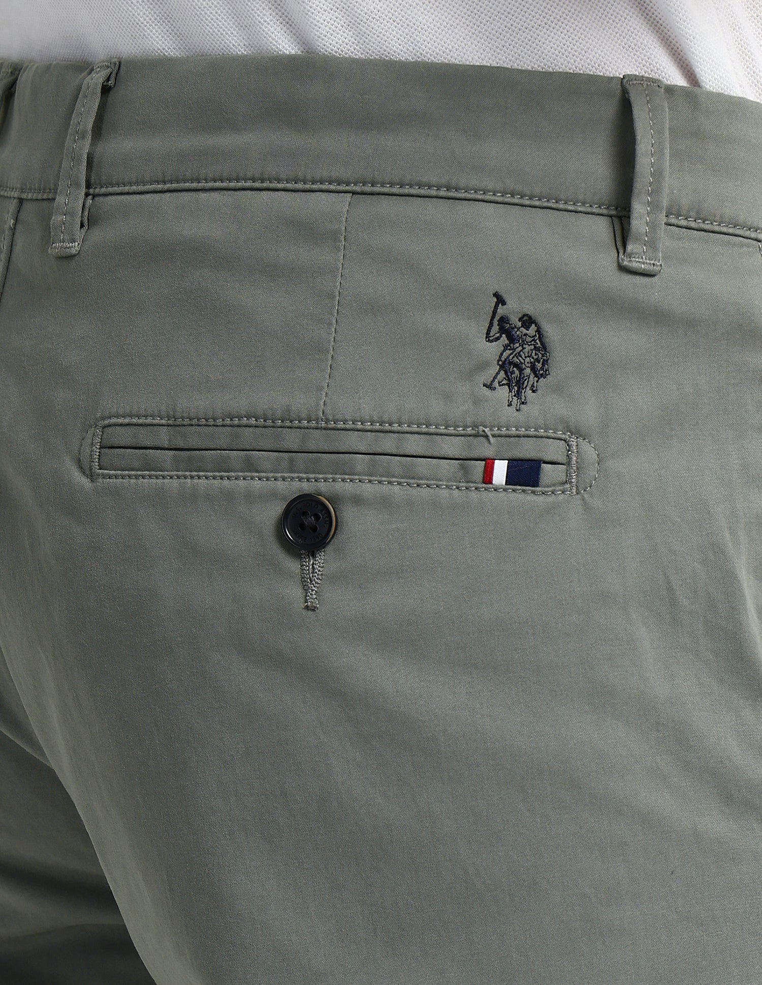 Denver Slim Fit Regular Trousers Grey - U.S. POLO ASSN. | Large