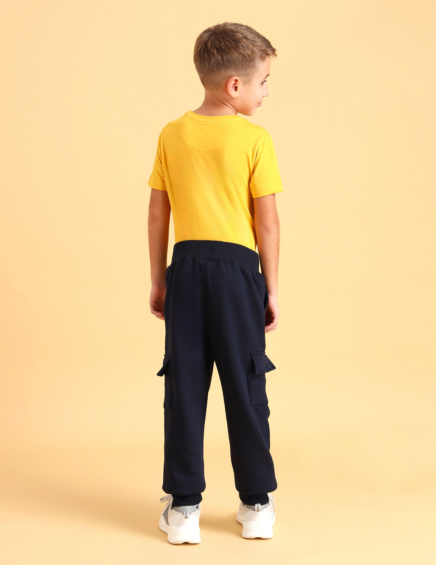 Boys Mid Rise Cotton Track Pants Navy - U.S. POLO ASSN. | Large