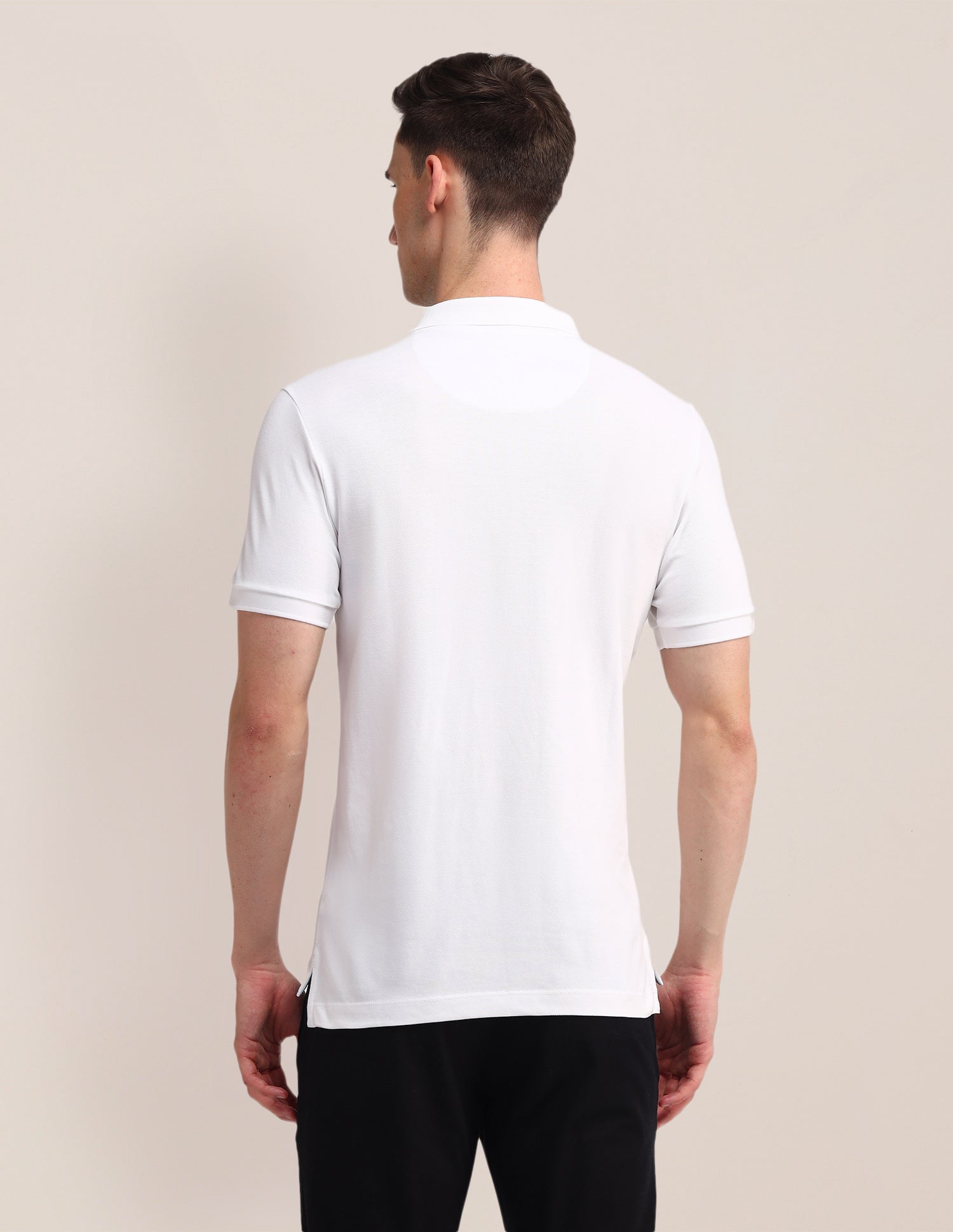 Solid Slim Fit Polo Shirt White - U.S. Polo Assn. India | Large