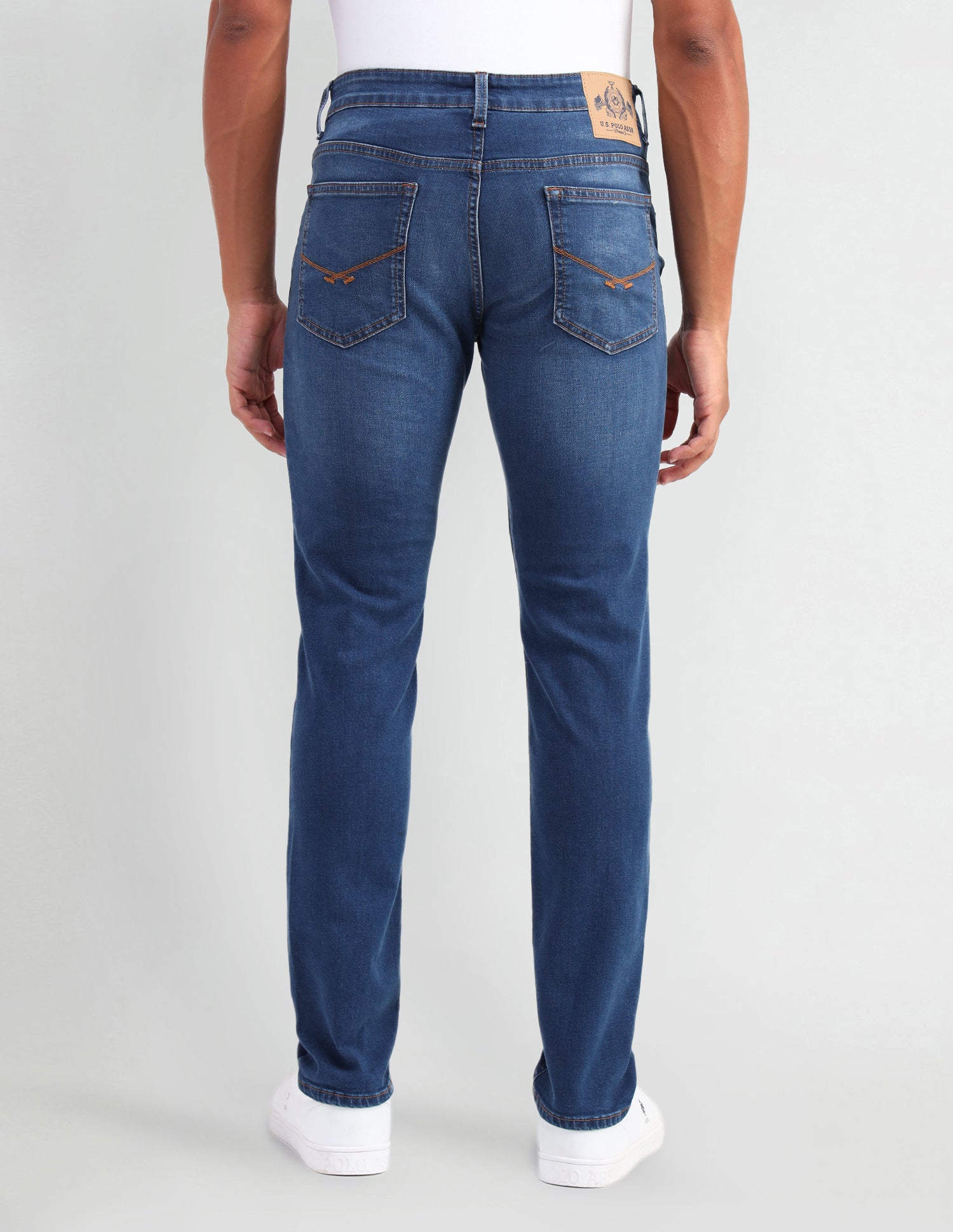Brandon Slim Tapered Fit Blue Jeans Blue - U.S. Polo Assn. India | Large