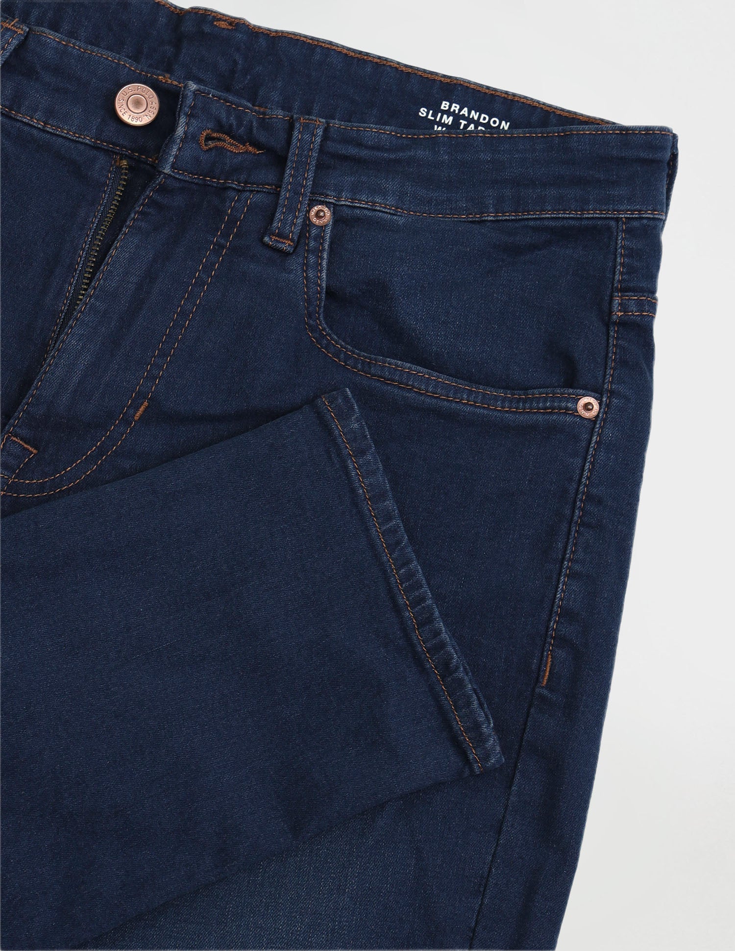 Brandon Slim Tapered Fit Blue Jeans Blue - U.S. Polo Assn. India | Large
