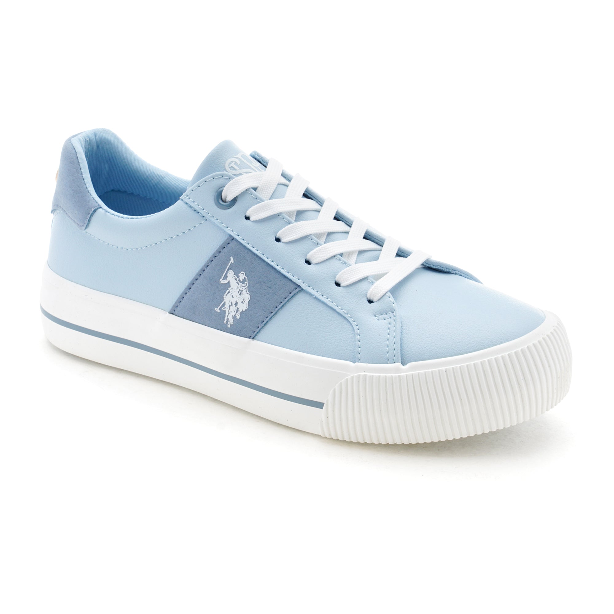U.S. Polo Assn. Women Ronnie 3.0 Round Toe Casual Sneakers Light Blue - U.S. POLO ASSN. | Large