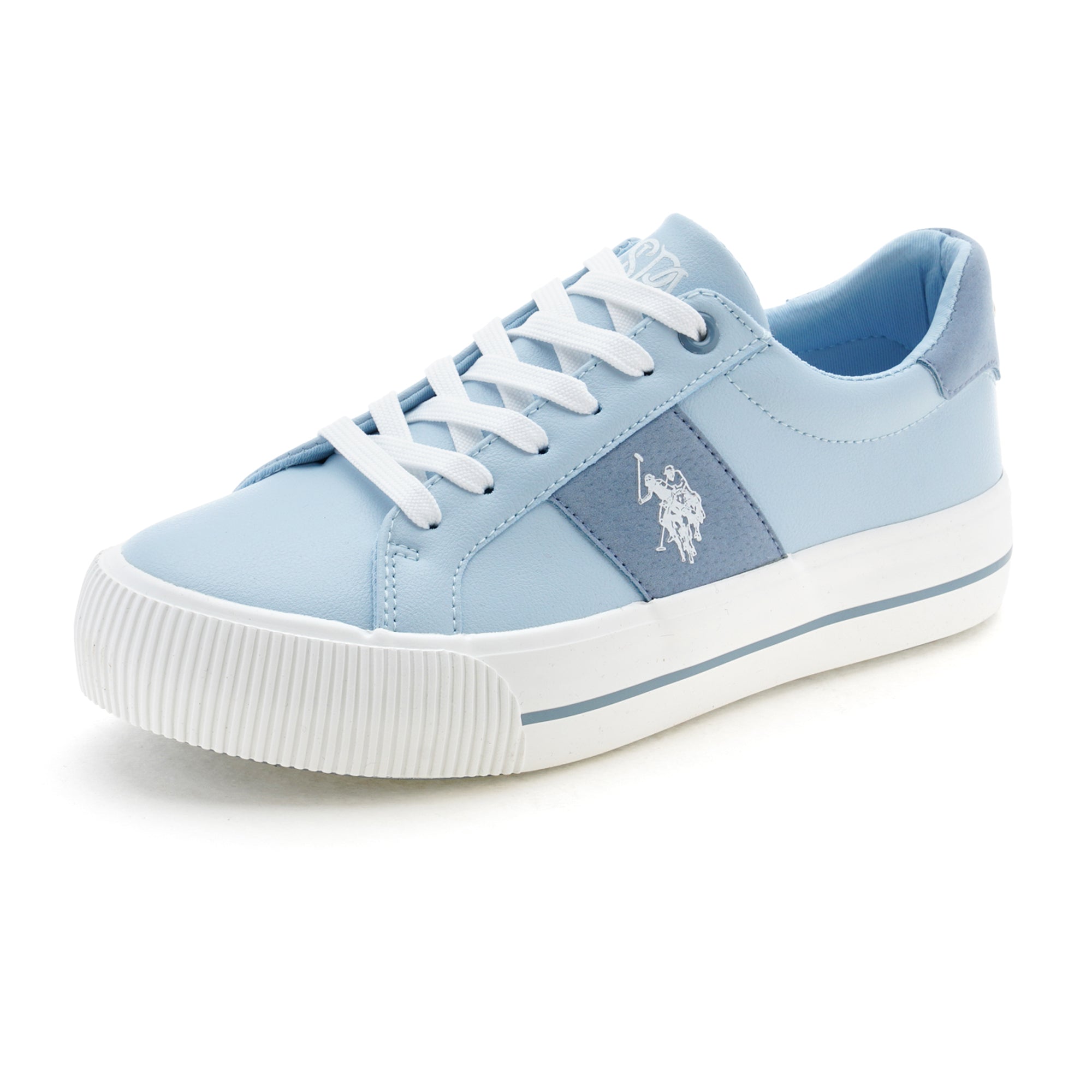 U.S. Polo Assn. Women Ronnie 3.0 Round Toe Casual Sneakers Light Blue - U.S. POLO ASSN. | Large