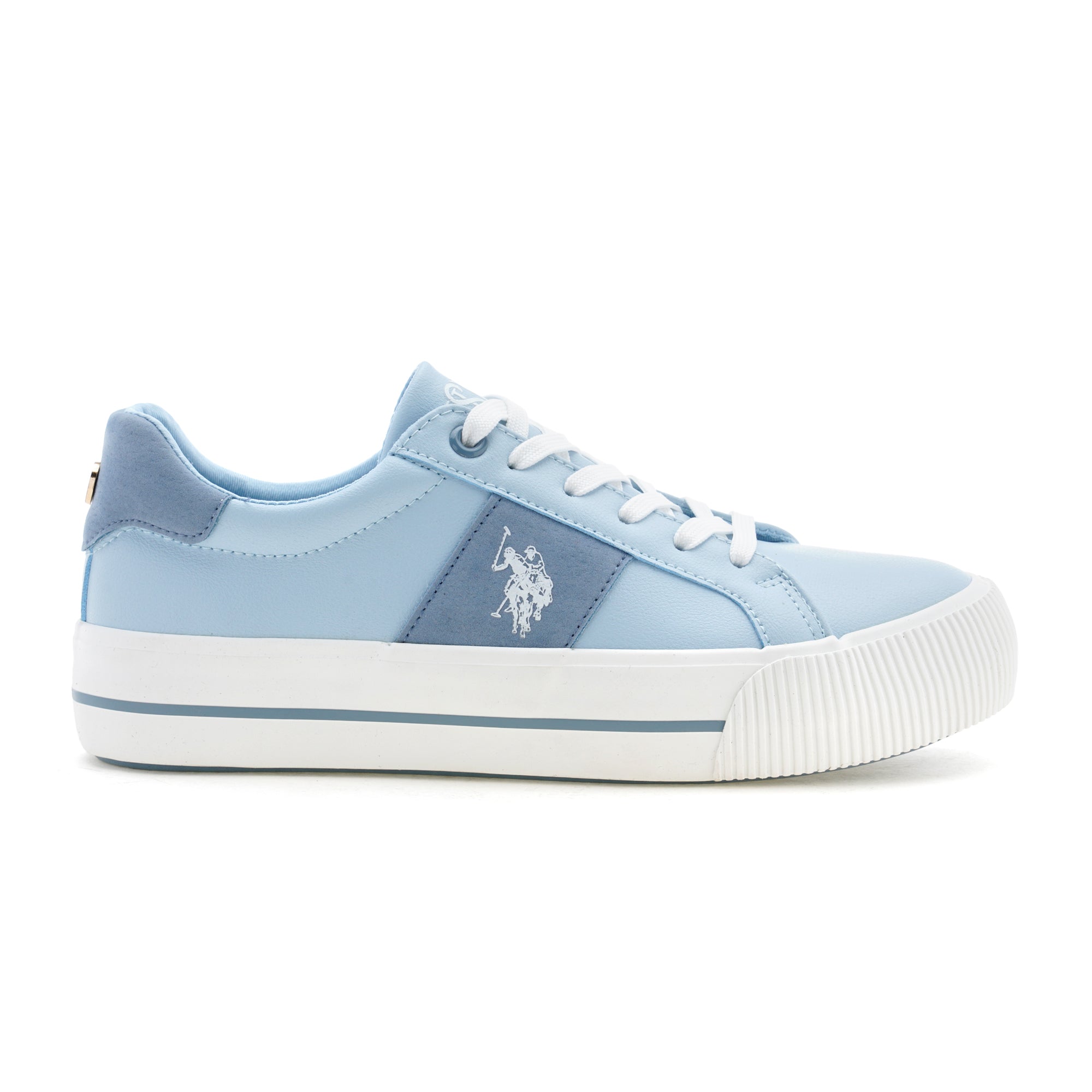 U.S. Polo Assn. Women Ronnie 3.0 Round Toe Casual Sneakers Light Blue - U.S. POLO ASSN. | Large