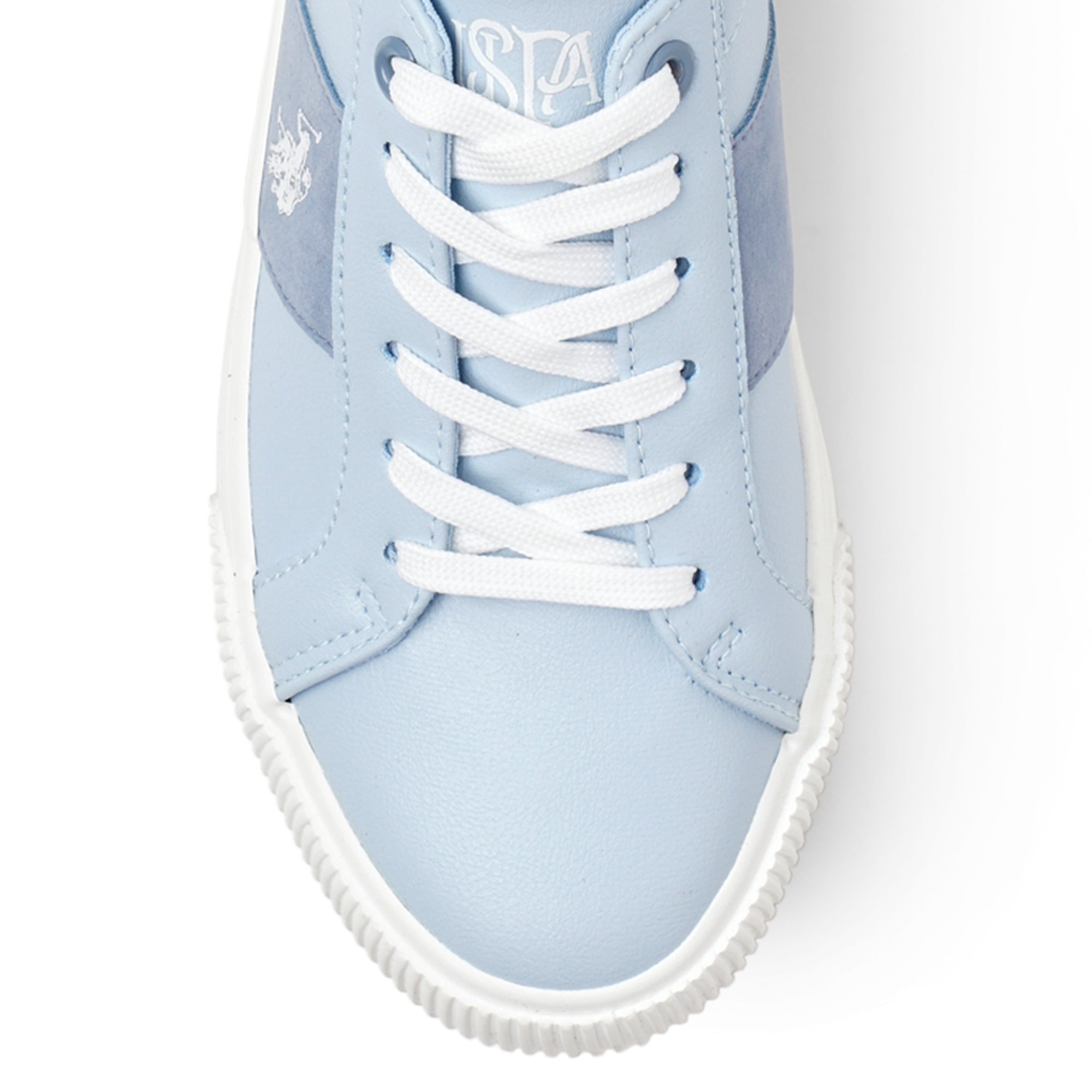 U.S. Polo Assn. Women Ronnie 3.0 Round Toe Casual Sneakers Light Blue - U.S. POLO ASSN. | Large